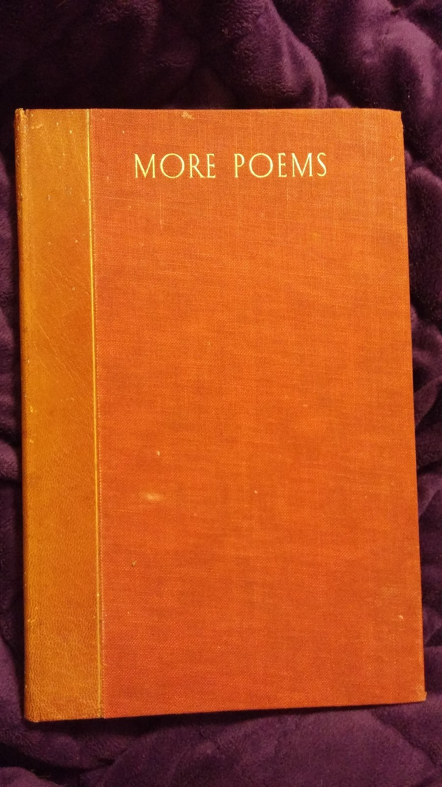 More Poems by A.E. Housman 1936 Quarter leather with linen First Edition 325/370