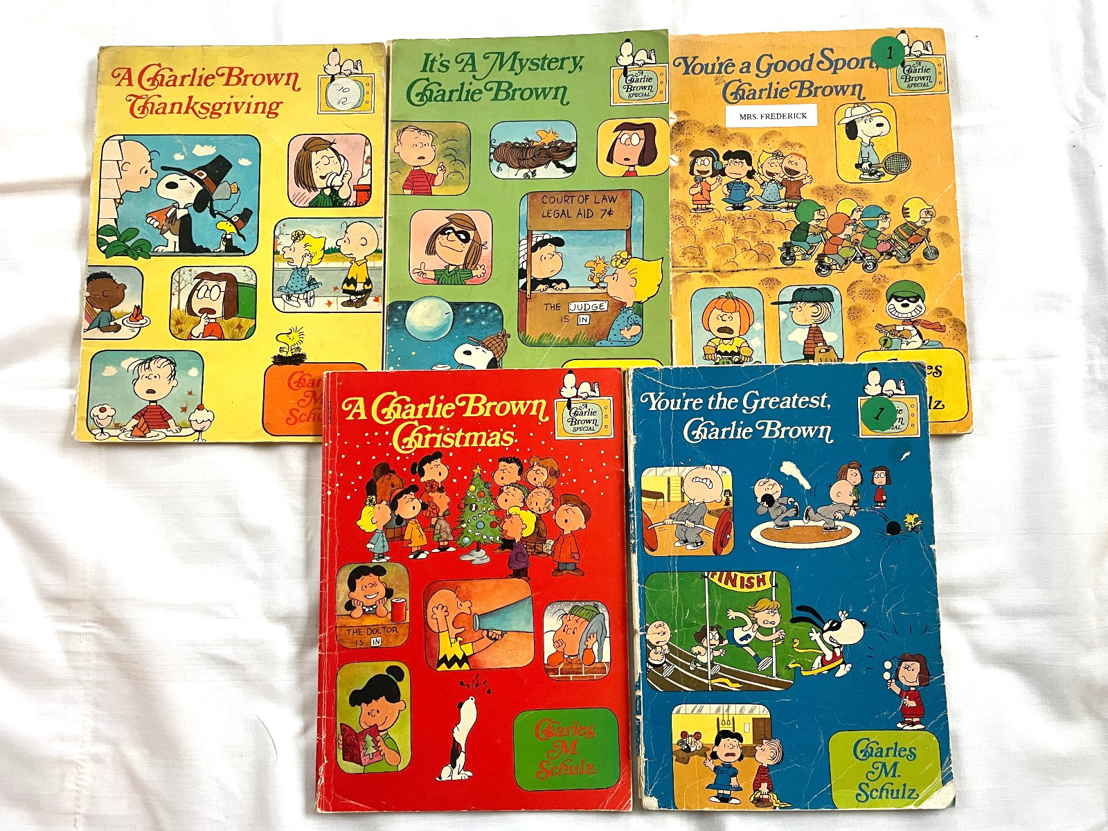 Charlie Brown Special books by Charles Schulz, Lot of 5 (Scholastic, 70s) PBs