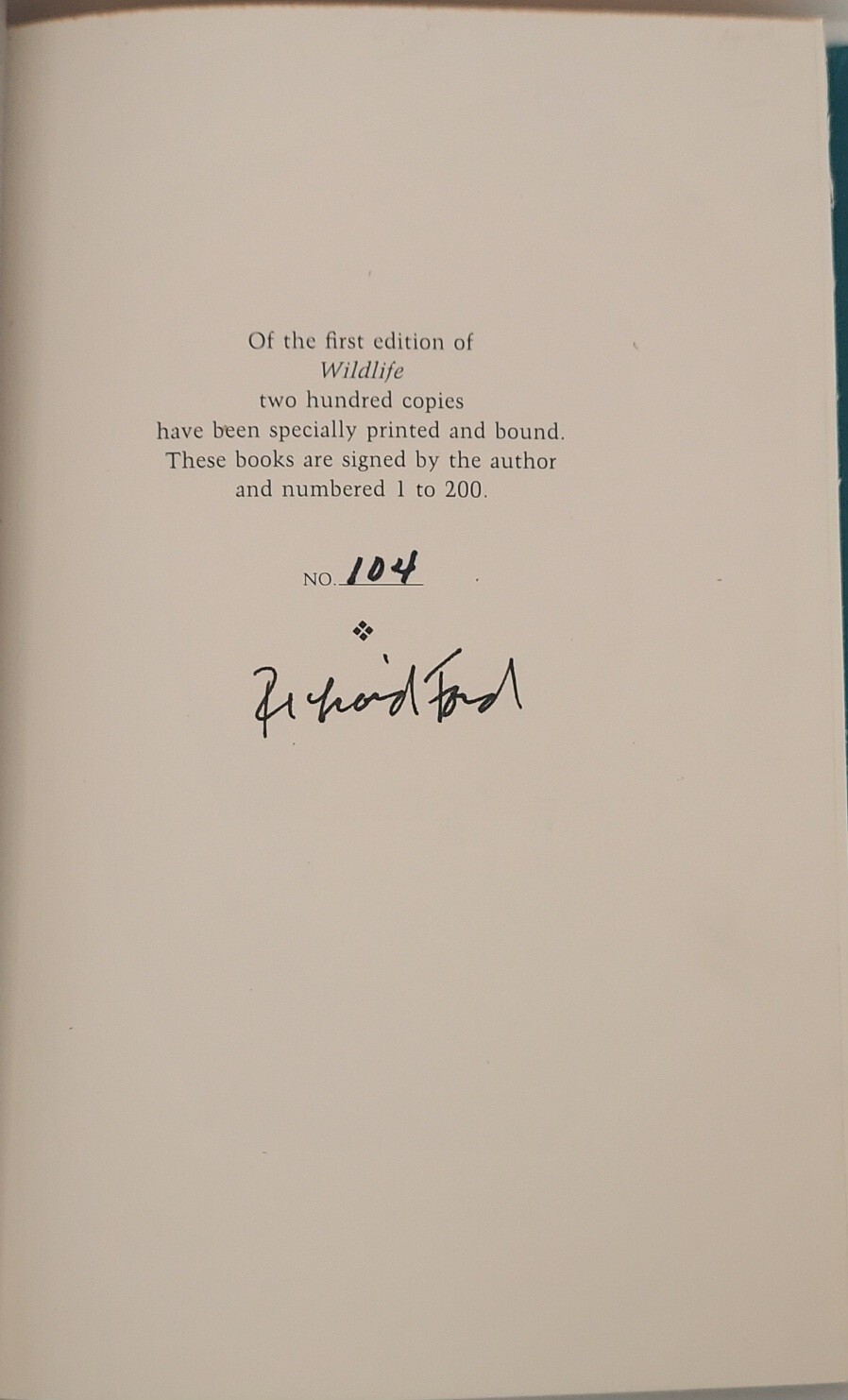 Richard Ford Wildlife Signed Numbered Edition