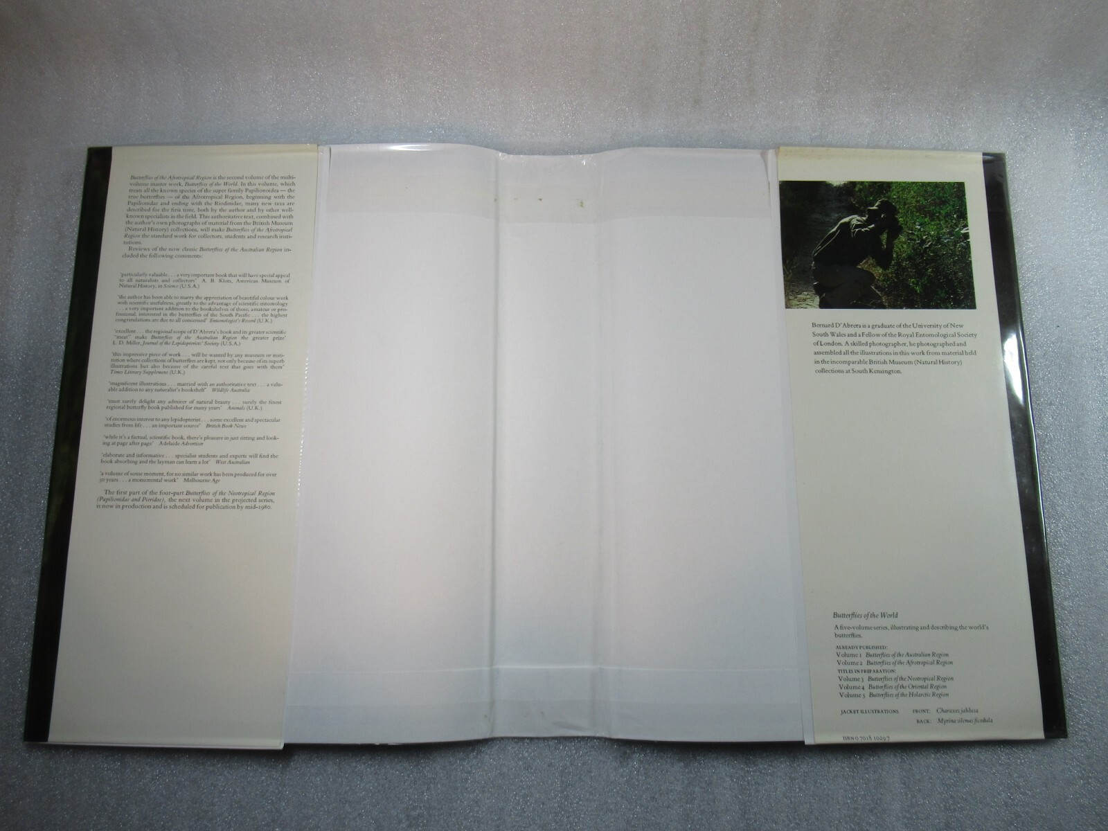BUTTERFLIES of The AFROTROPICAL REGION – Bernard D’Abrera – 1980 1st ed HB-DJ