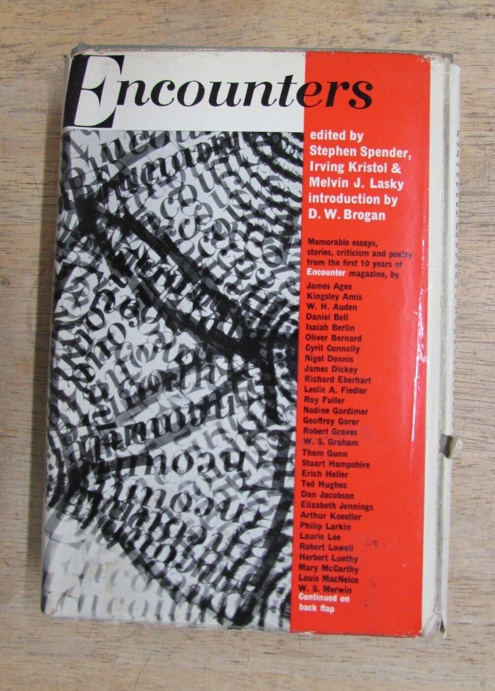 ENCOUNTERS – Pub by. WEIDENFELD AND NICOLSON- Hardback D/W – 1963