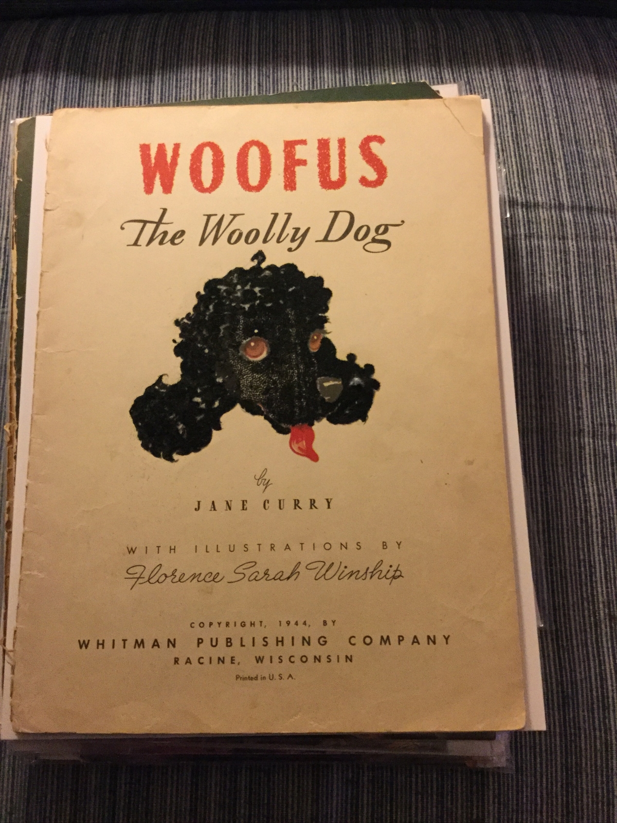 Woofus – The Woolly Dog 1944 Jane Curry Children’s Book