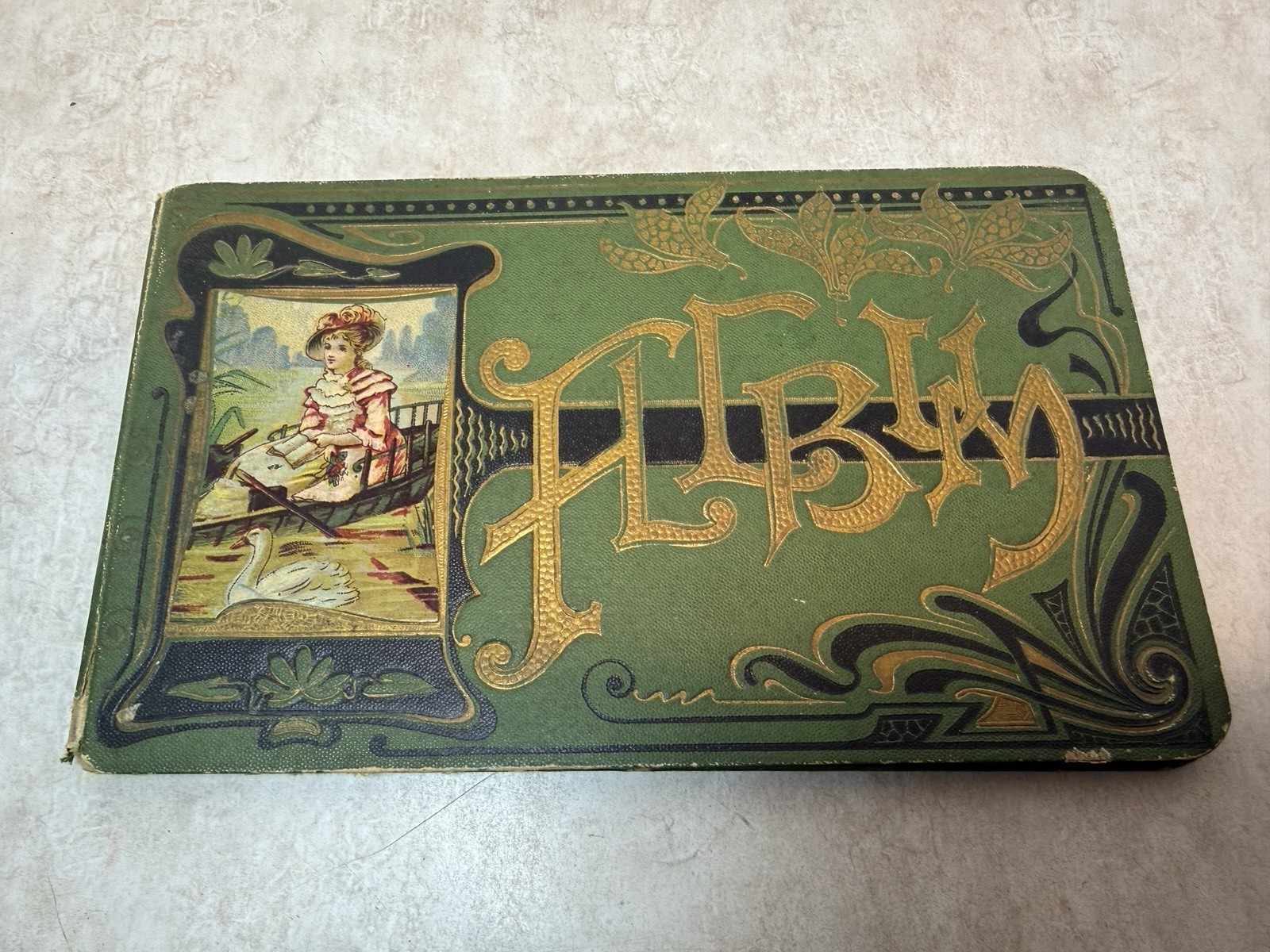 Antique Victorian Album Book 1901 to 1902 with Handwritten Poems – Very Nice!!