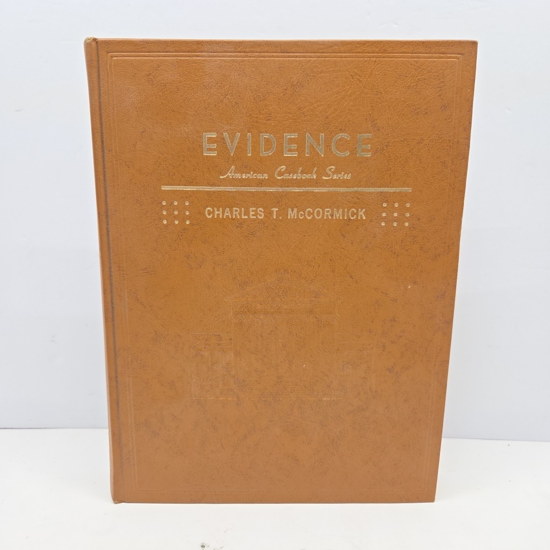 Law Of Evidence Handbook Charles T McCormick Hornbook Series HC 1956