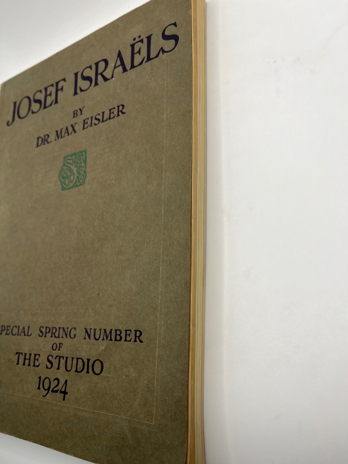 JOSEF ISRAELS by Dr. Max Eisler / Studio, Ltd. 1924, London, art