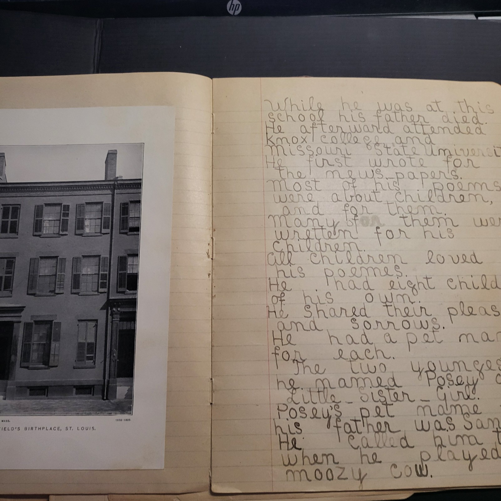 1899 Handwritten Book By 10 Year Old Girl RARE!!!