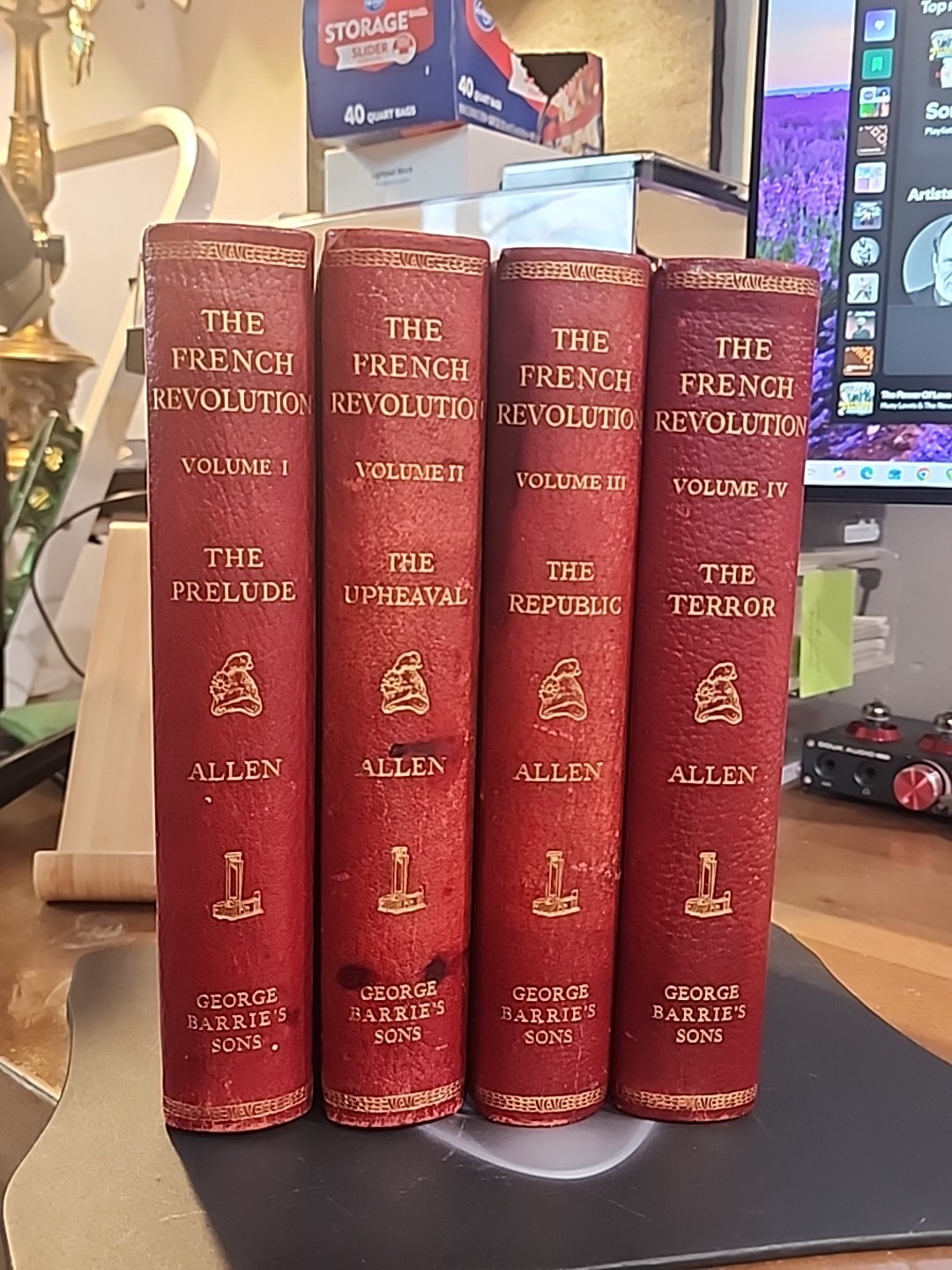 ALLEN GEORGE HENRY The French Revolution Complete Set Of Four Volume Books 1922