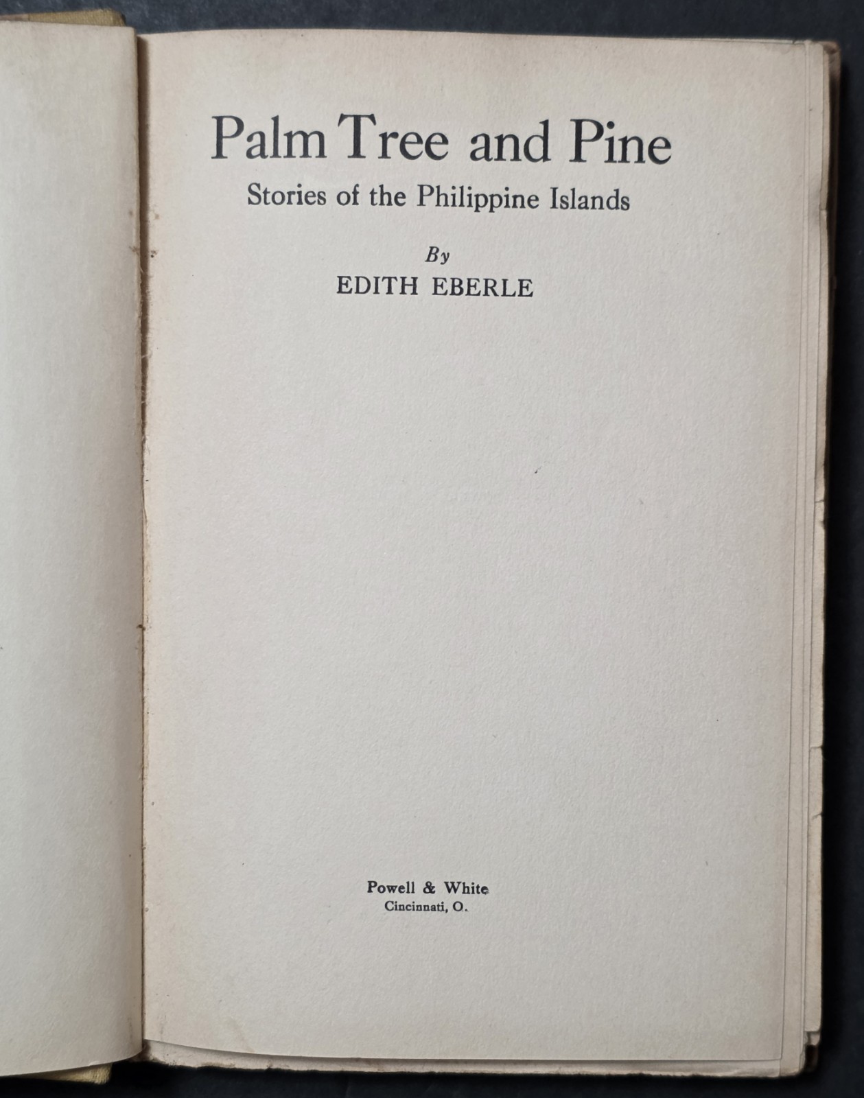 Palm Tree And Pine By Edith Eberle Stories Of The Philippine Islands 1927 *HTF*