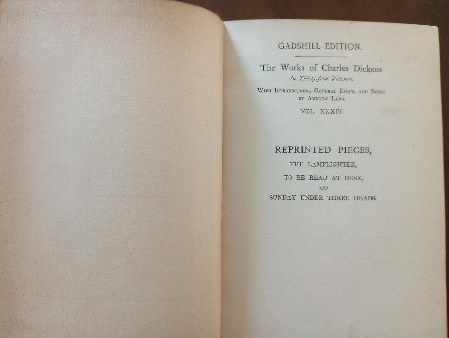The Works of Charles Dickens Vol. 34 (Reprinted Pieces — The Gadshill Edition)