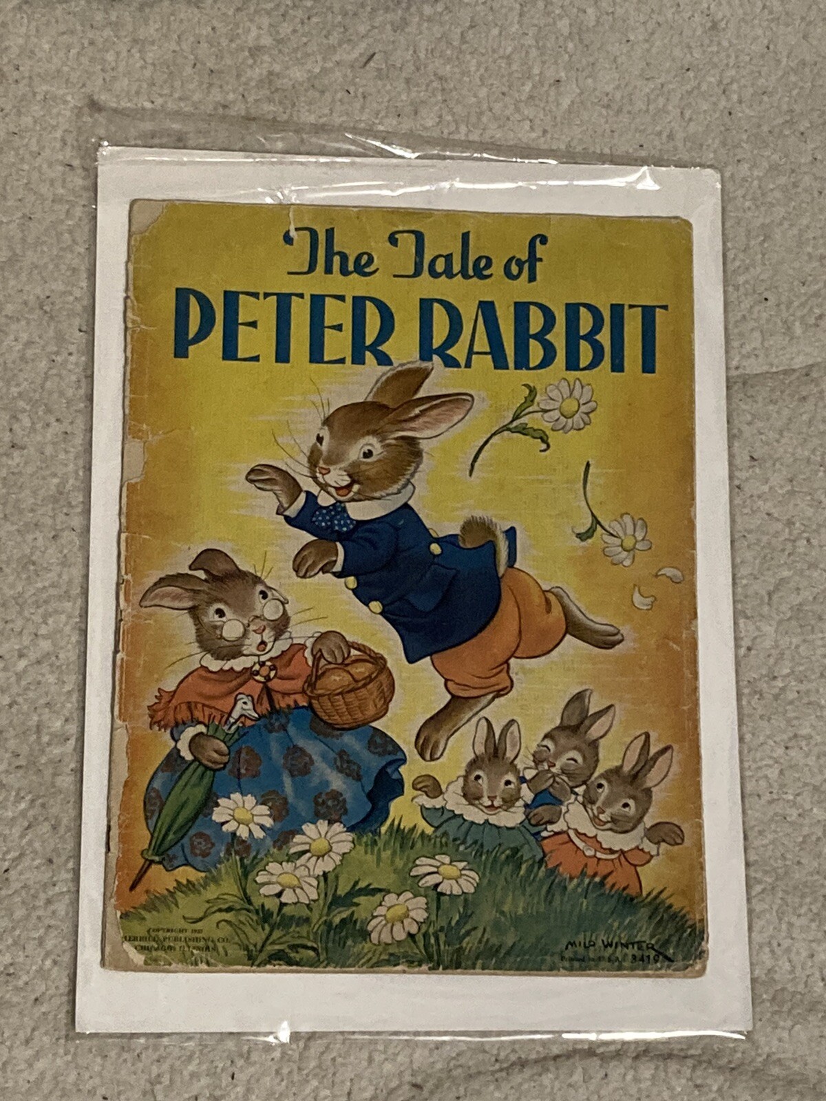Vintage The Tale of Peter Rabbit by Milo Winter – 1937 Linen Book Bagged Boarded