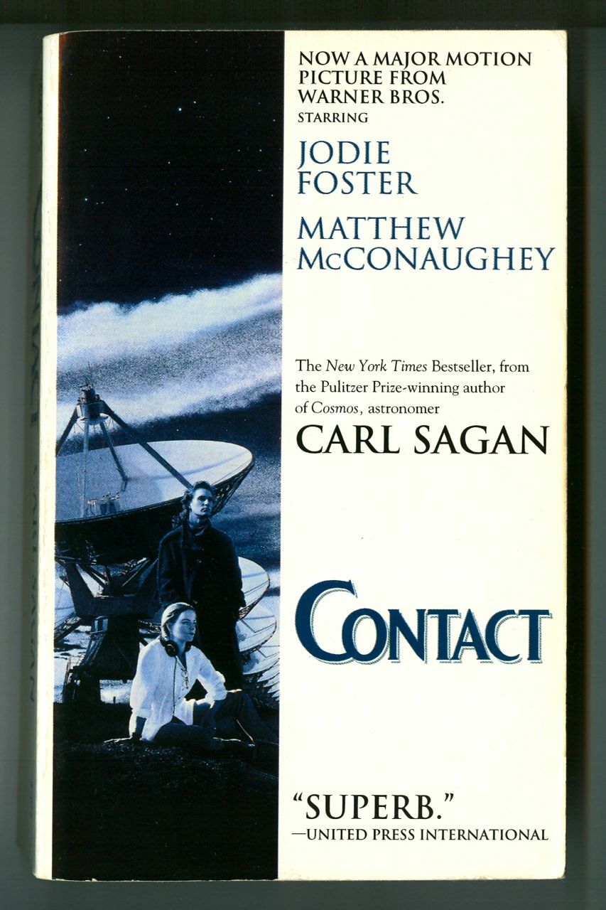 CONTACT by Carl Sagan! Vintage 1997 Pocket Books Paperback! Movie Promo Cover!
