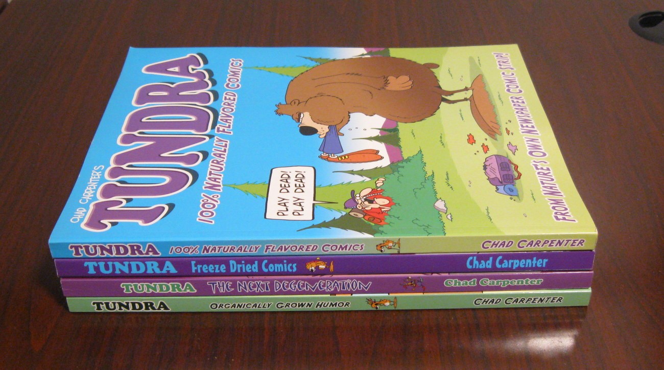 Lot 4 Comic Strip Cartoon Collection Books by Chad Carpenter Freeze Dried +
