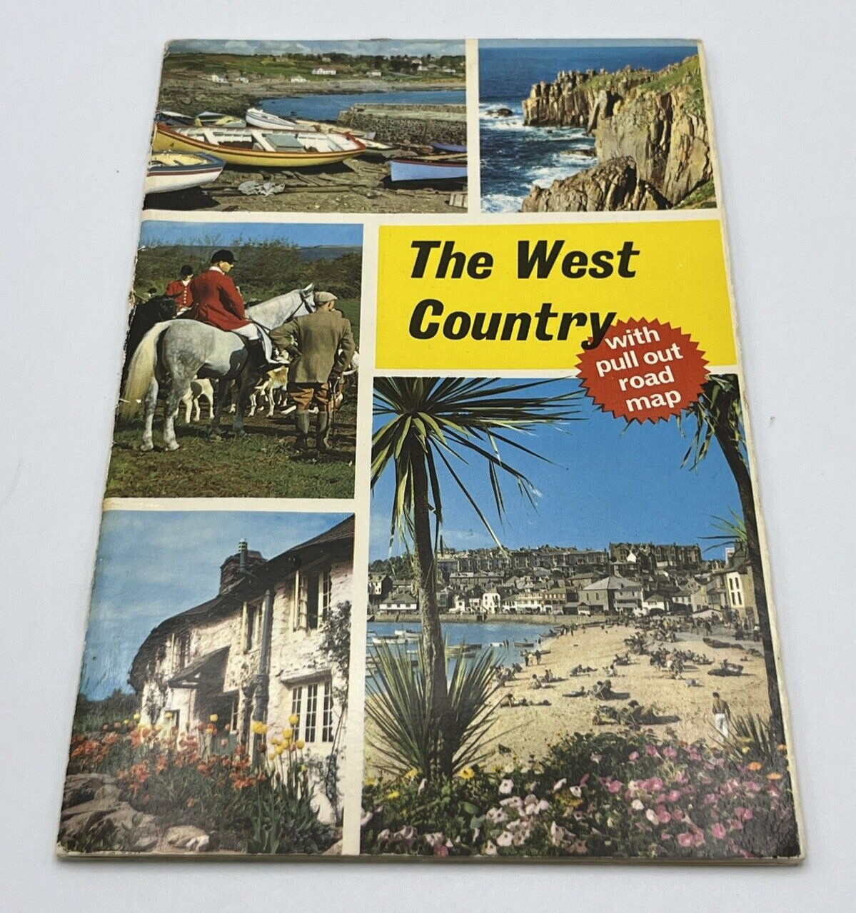 The West Country UK Travel Guide Book with Pull Out Road Map 1966