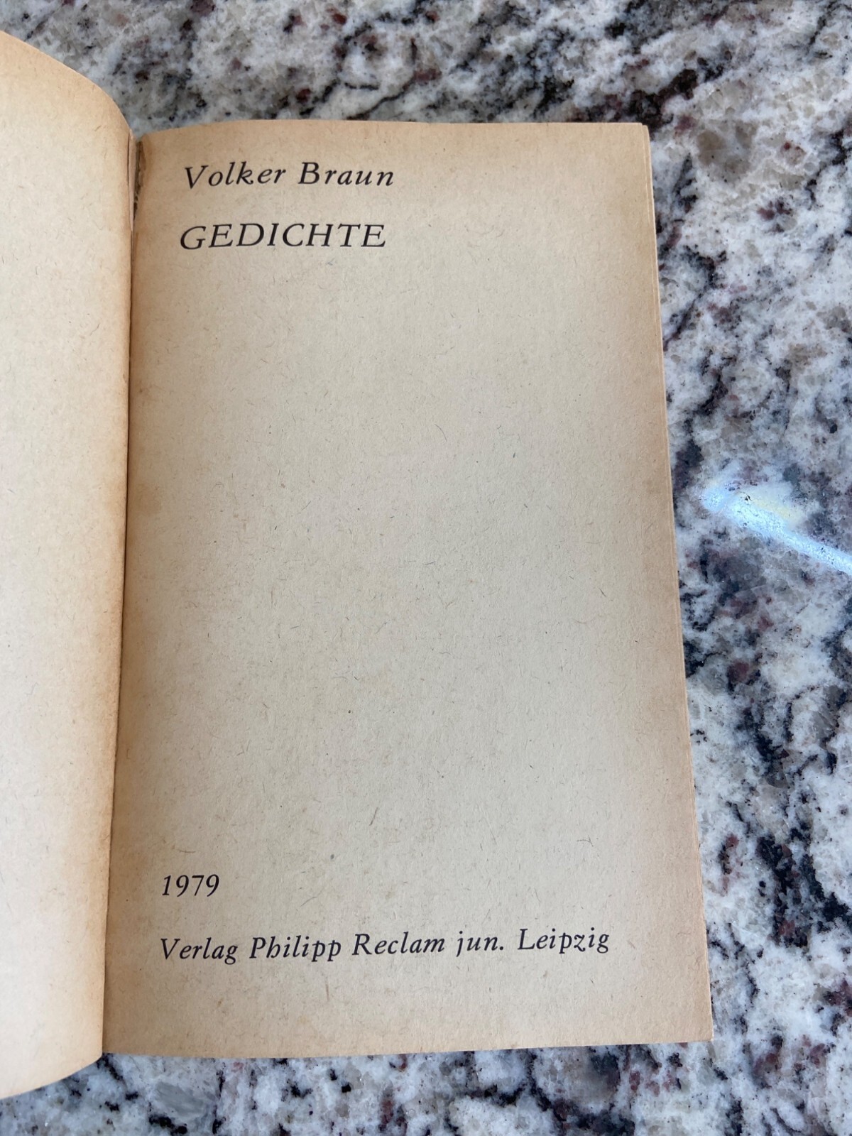 Volker Braun Gedichte 1979 Universal-Bibliothek Reclam German Poetry Book