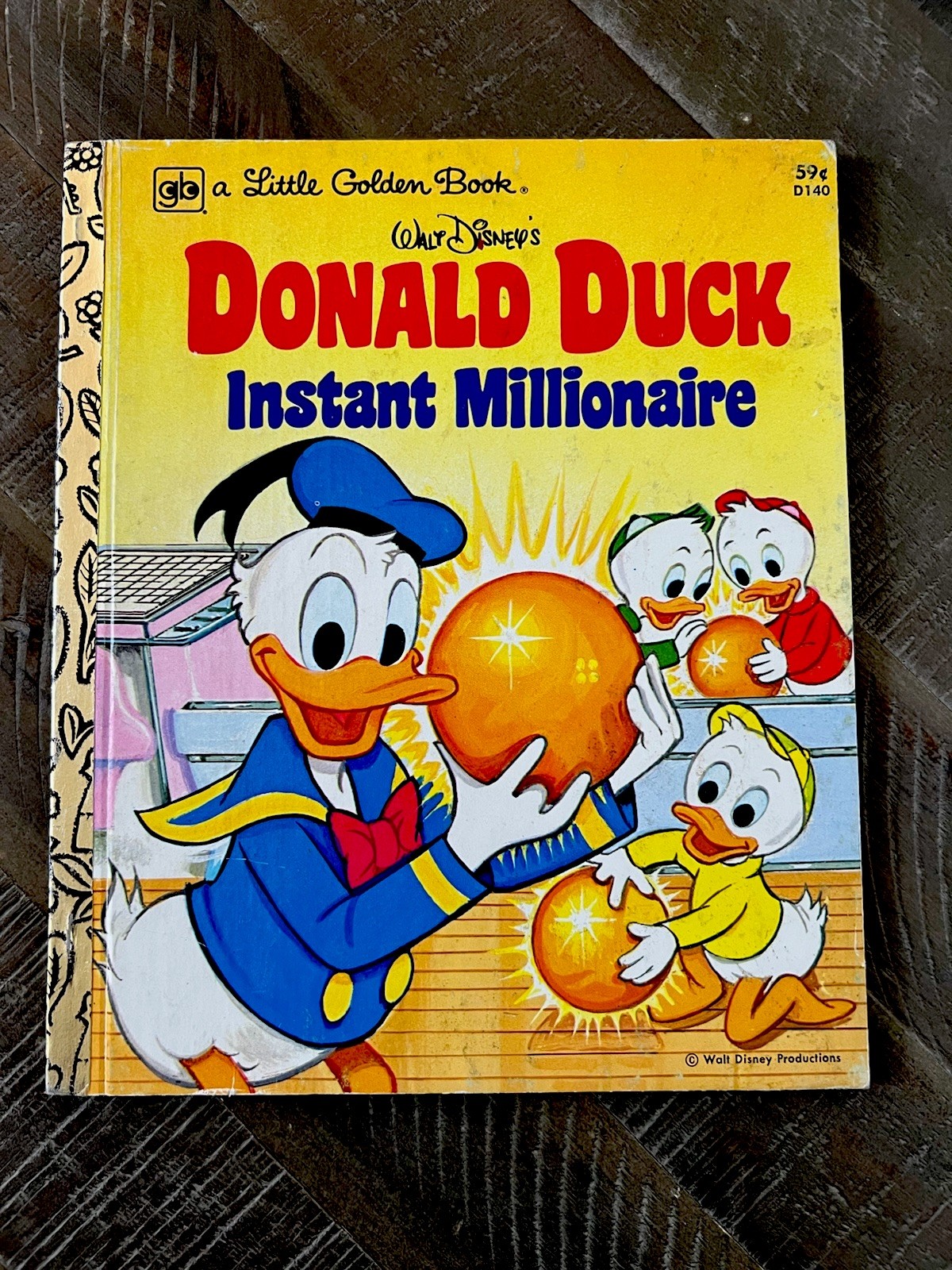 1978 Little Golden Book #D140 DONALD DUCK Instant Millionaire 1st “A” Printing