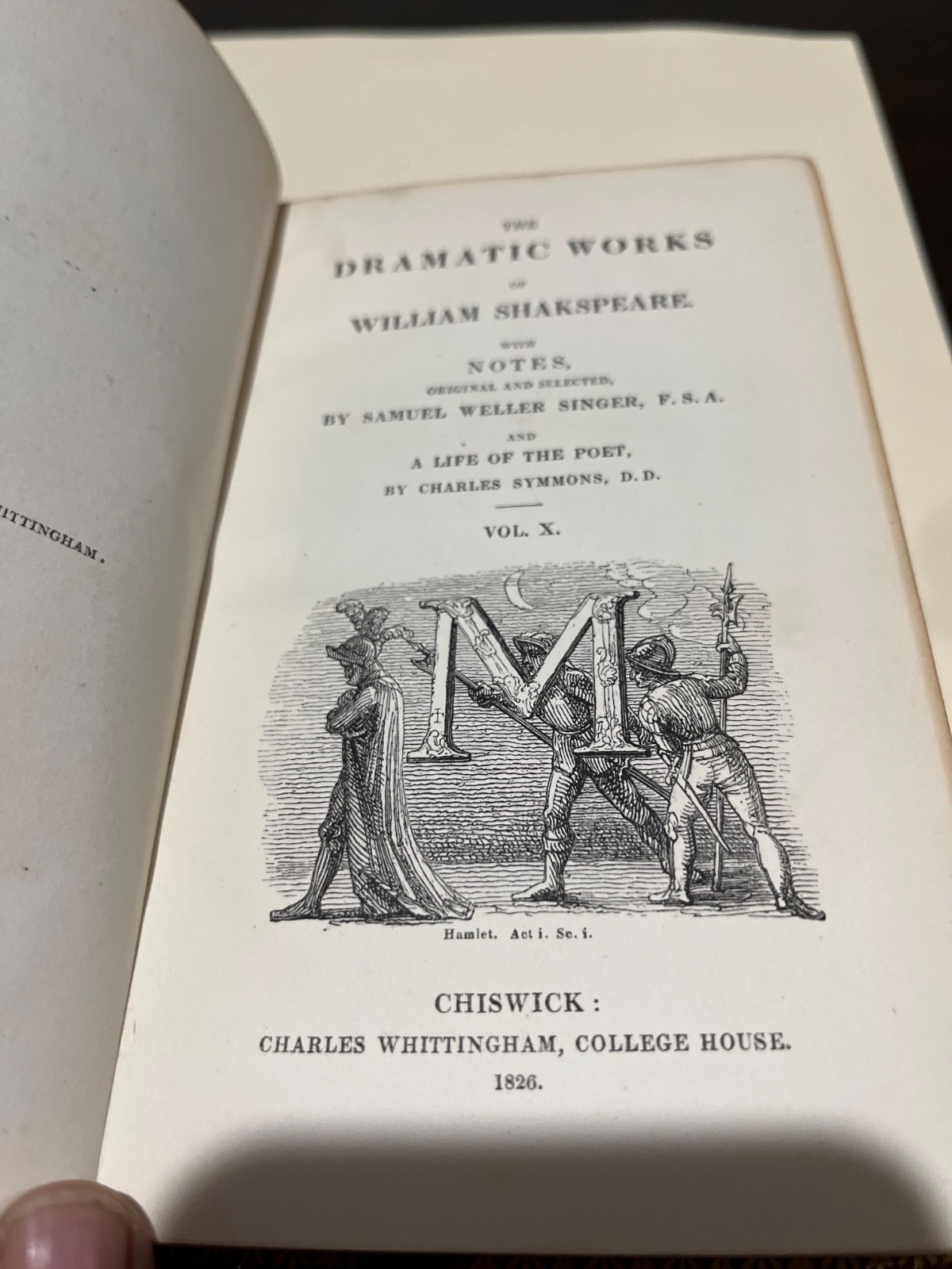 1826 William Shakespeare dramatic work 10-vol set chiswick press