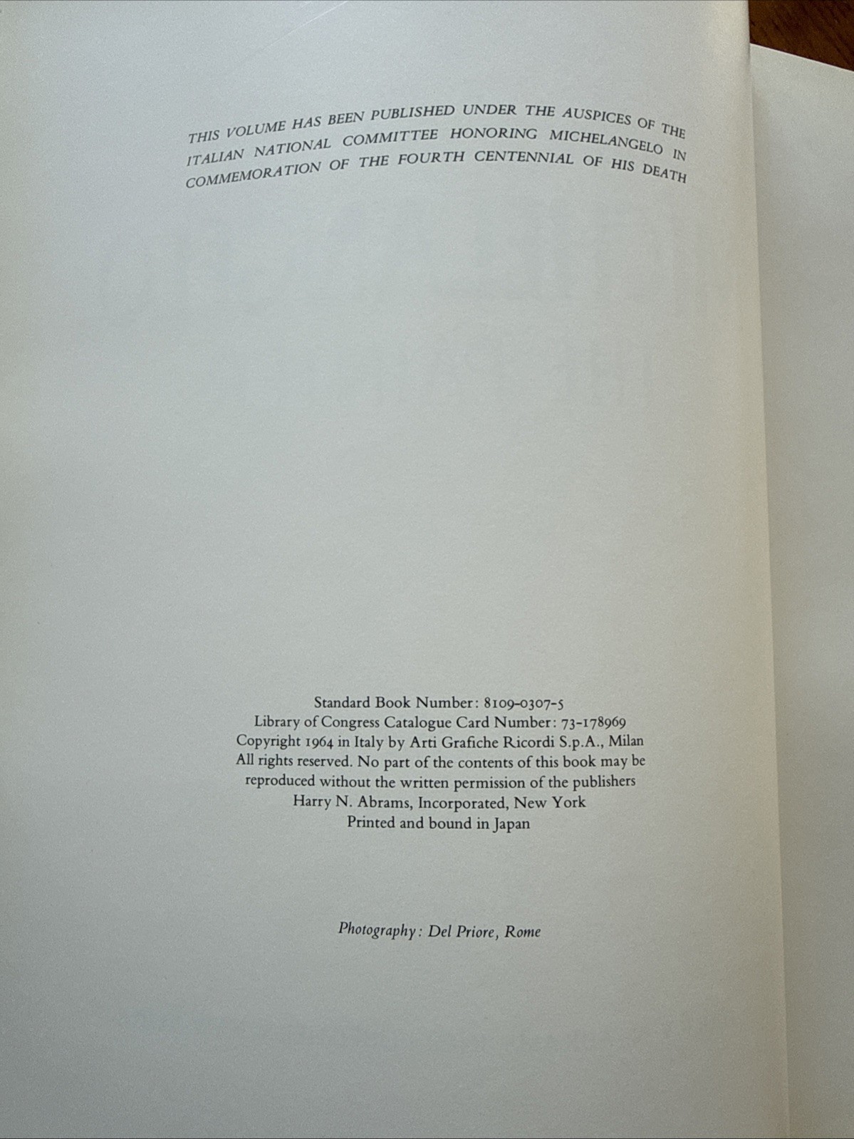 Michelangelo The Painter FOURTH CENTENNIAL COMMEMORATIVE EDITION HCDJ 1964