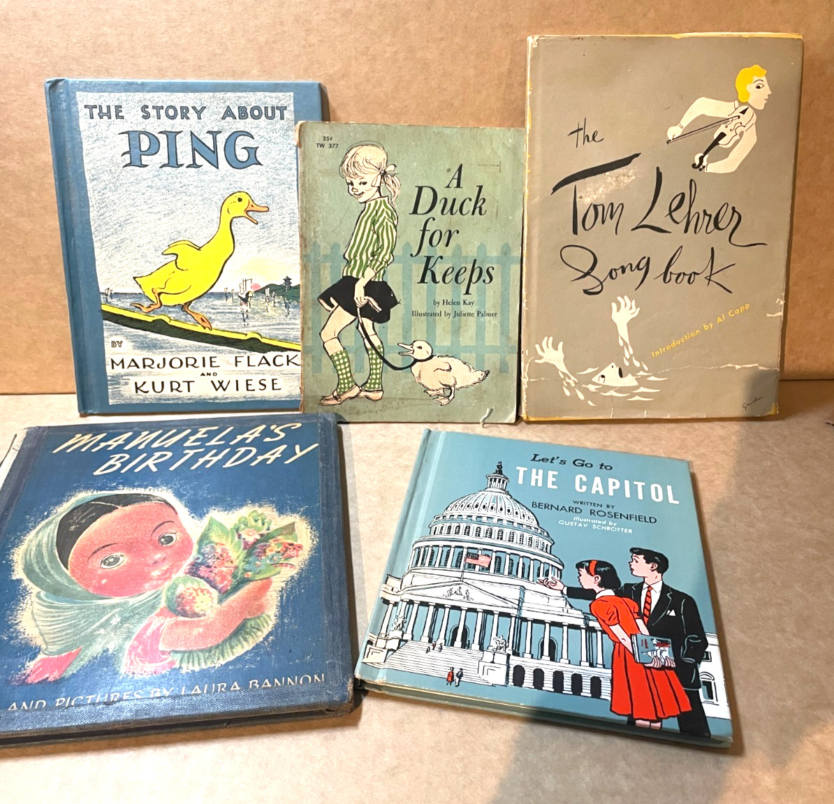 Mid Century Children Books Manuela’s Birthday Laura Bannon Lehrer Ping Duck