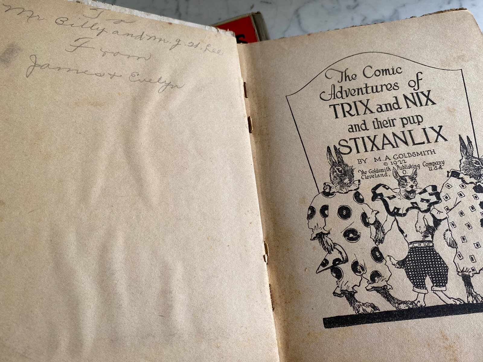 Antique Book: Fairy Tales Tom Thumb Trix Nix Goldsmith Donohue – 1922