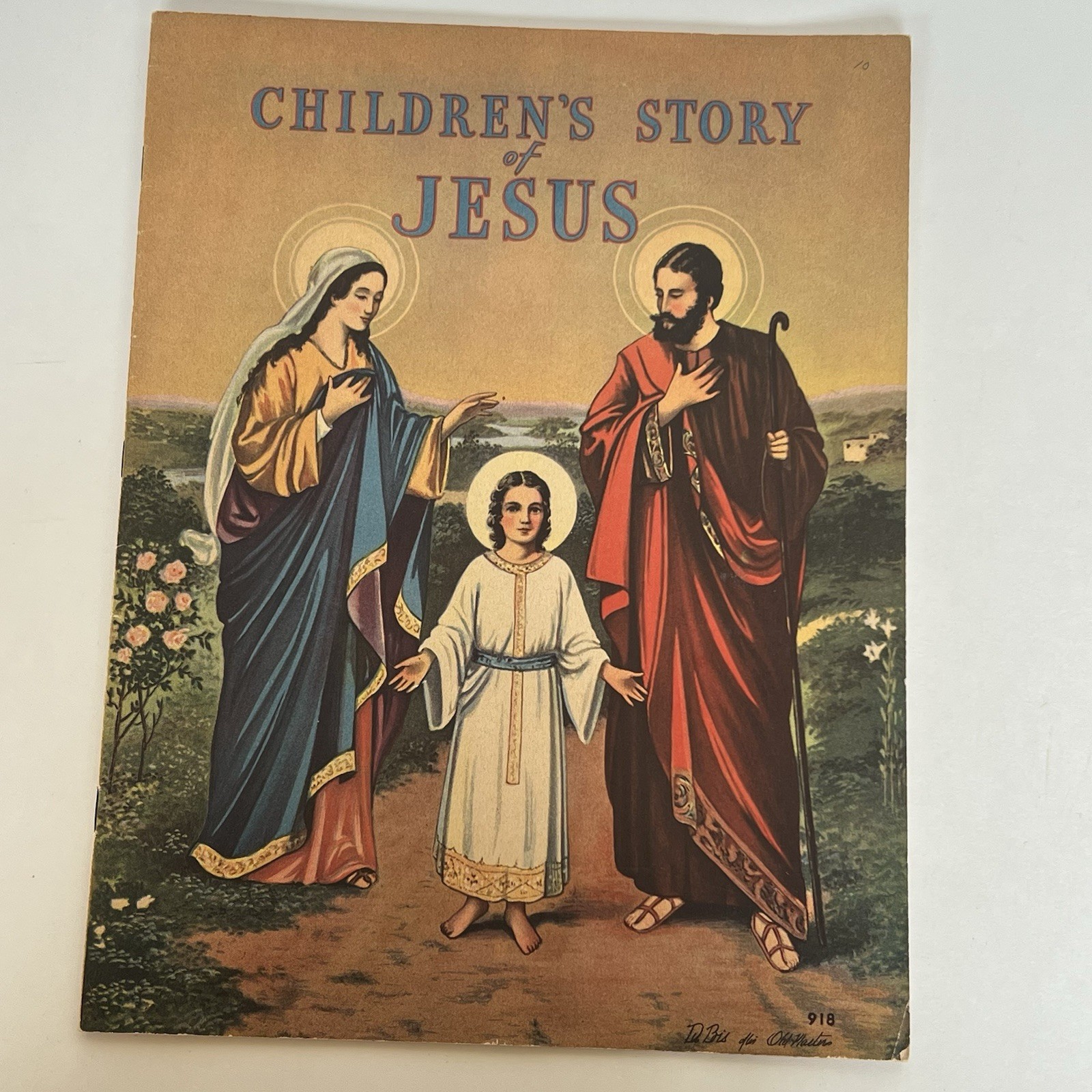 Vintage 1934 Children’s Story of Jesus Whitman Publishing Illustrated Softcover