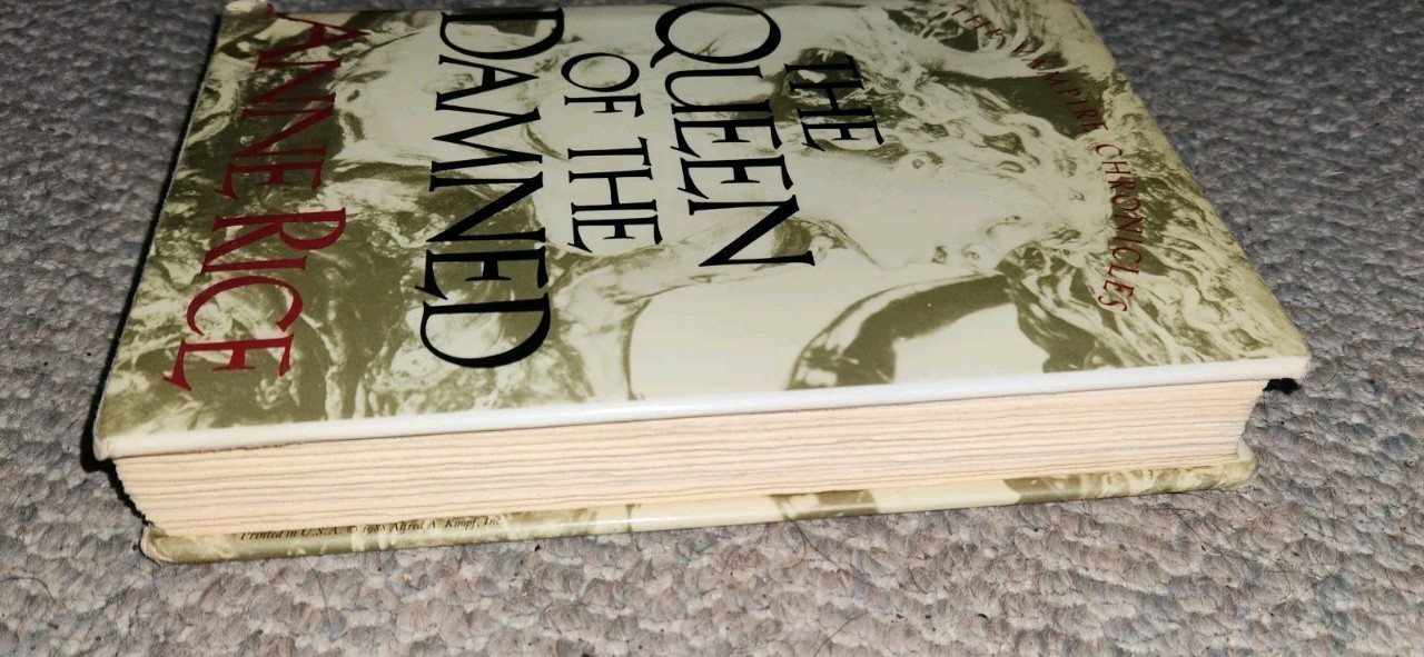 The Queen of The Damned Anne Rice Autographed Signed 1st Ed Hardcover Book