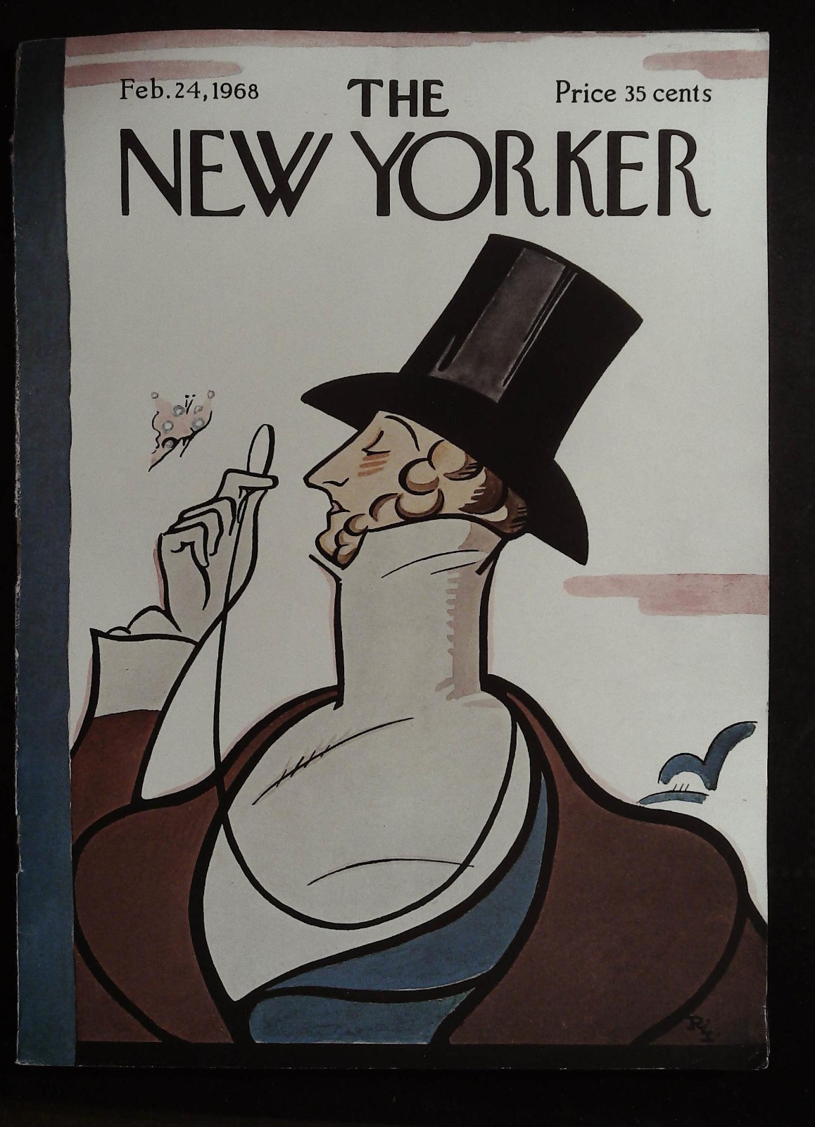 The New Yorker February 24, 1968 Rea Irvin FRONT COVER ONLY