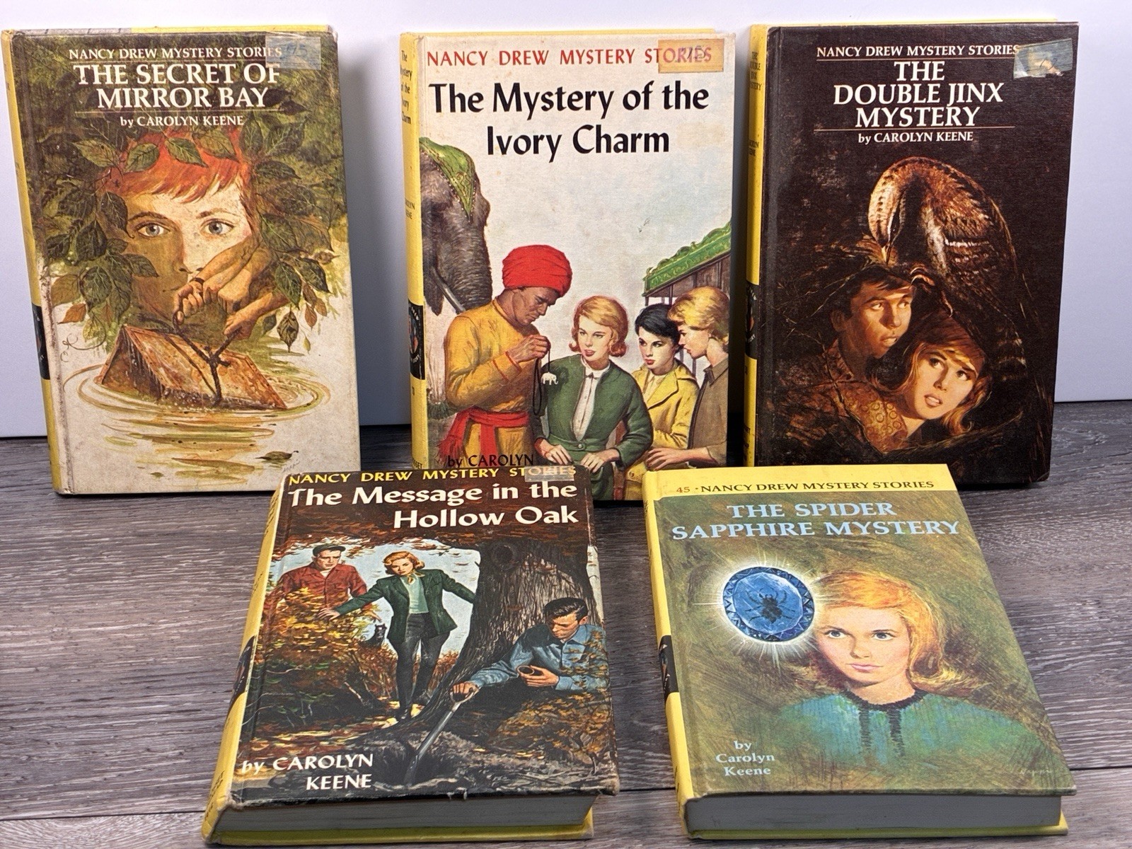 Vintage Nancy Drew Mystery Hardcover Books #12, 13, 45, 49,50 1935-1973 Lot Of 5