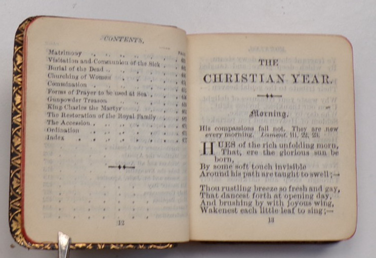 Miniature Leather The Christian Year Thoughts In Verse Sundays & Holidays Frowde