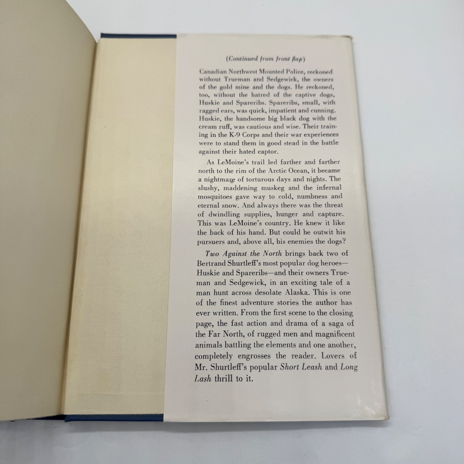 Two Against the North Bertrand Shurtleff 1949 First Edition w/ Dust Jacket Diana