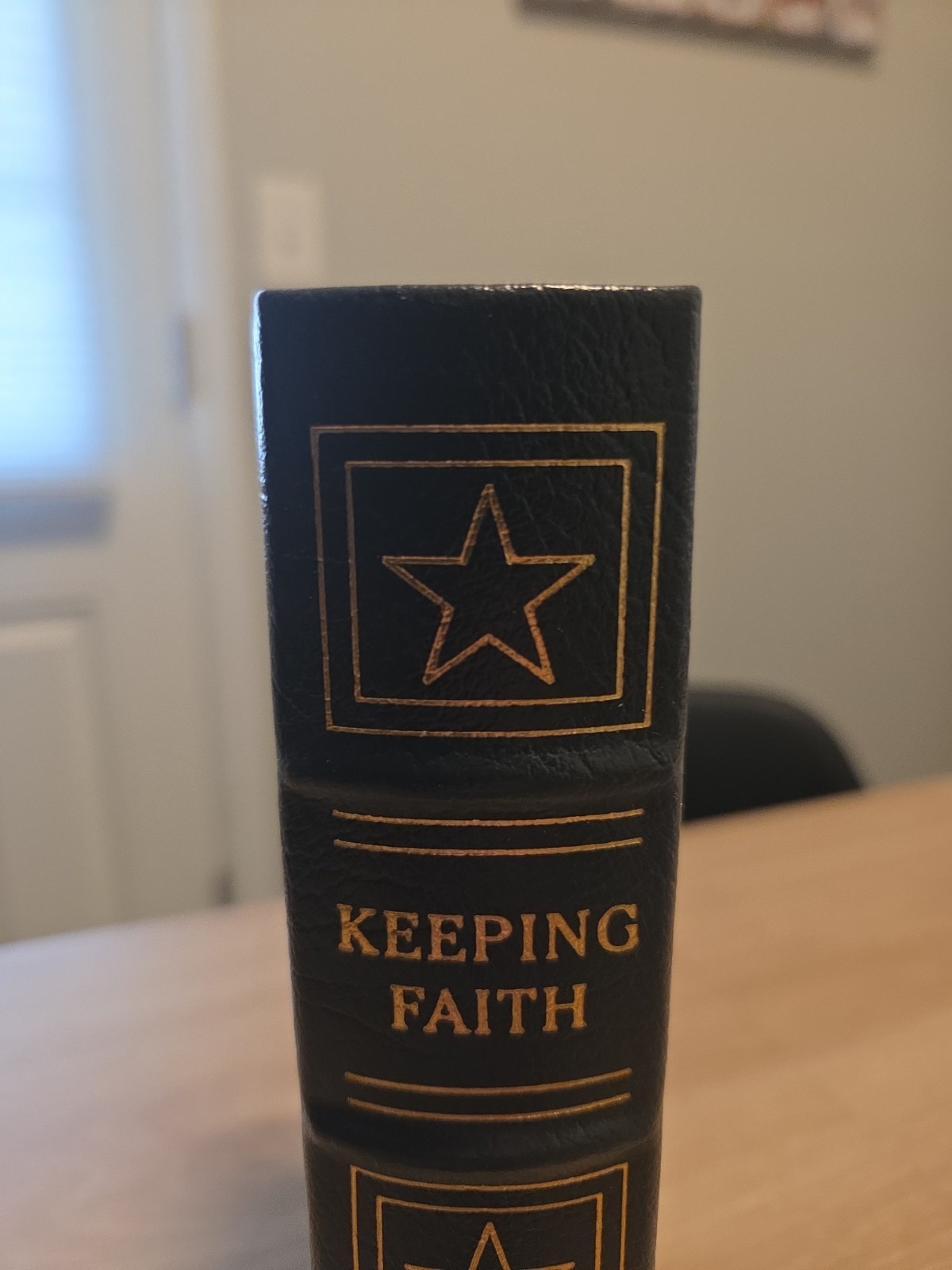Hand Signed By President Jimmy Carter Easton Press Leather Keeping Faith 1986