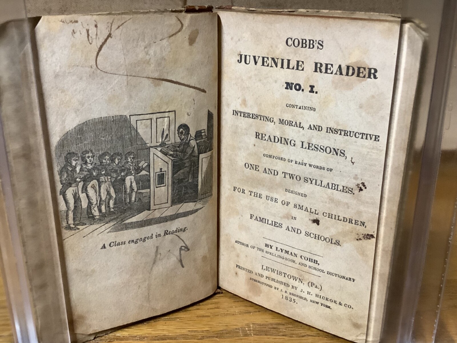 1835 Cobb’s Juvenile Reader No. I – Early Lewistown, PA Imprint – Illustrated