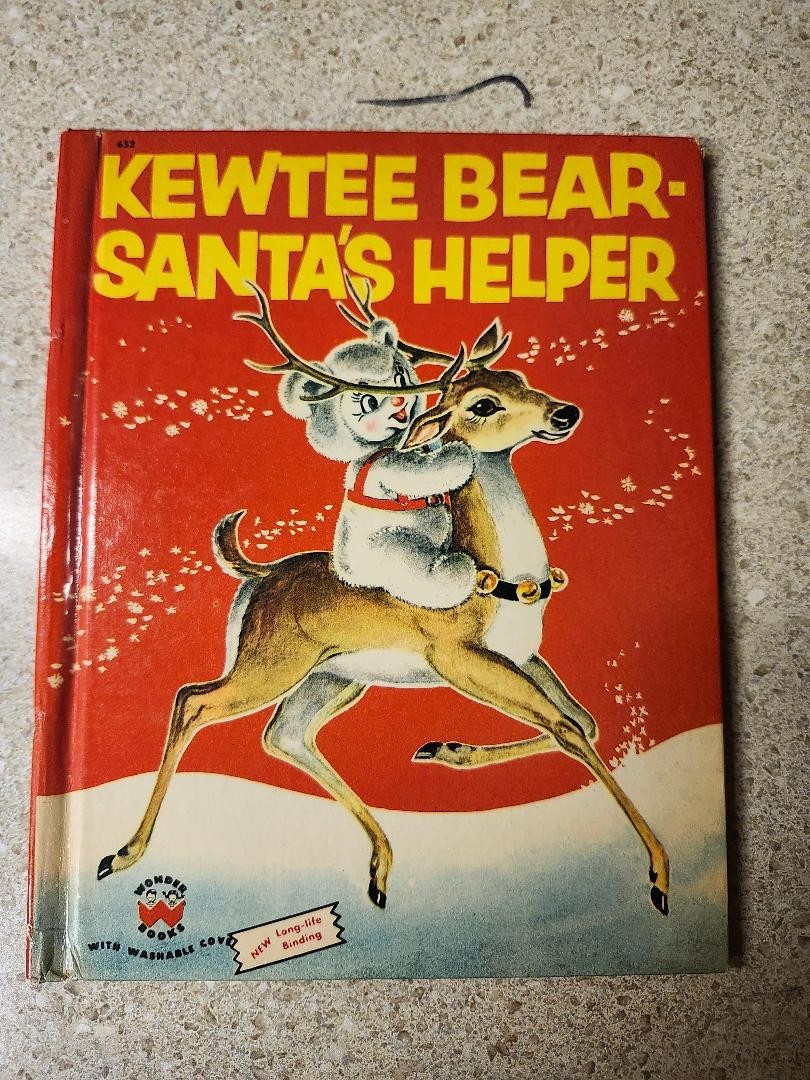 Kewtee Bear Santa’s Helper Vintage Wonder Books 1956 By Reed, Stout, & Quigley