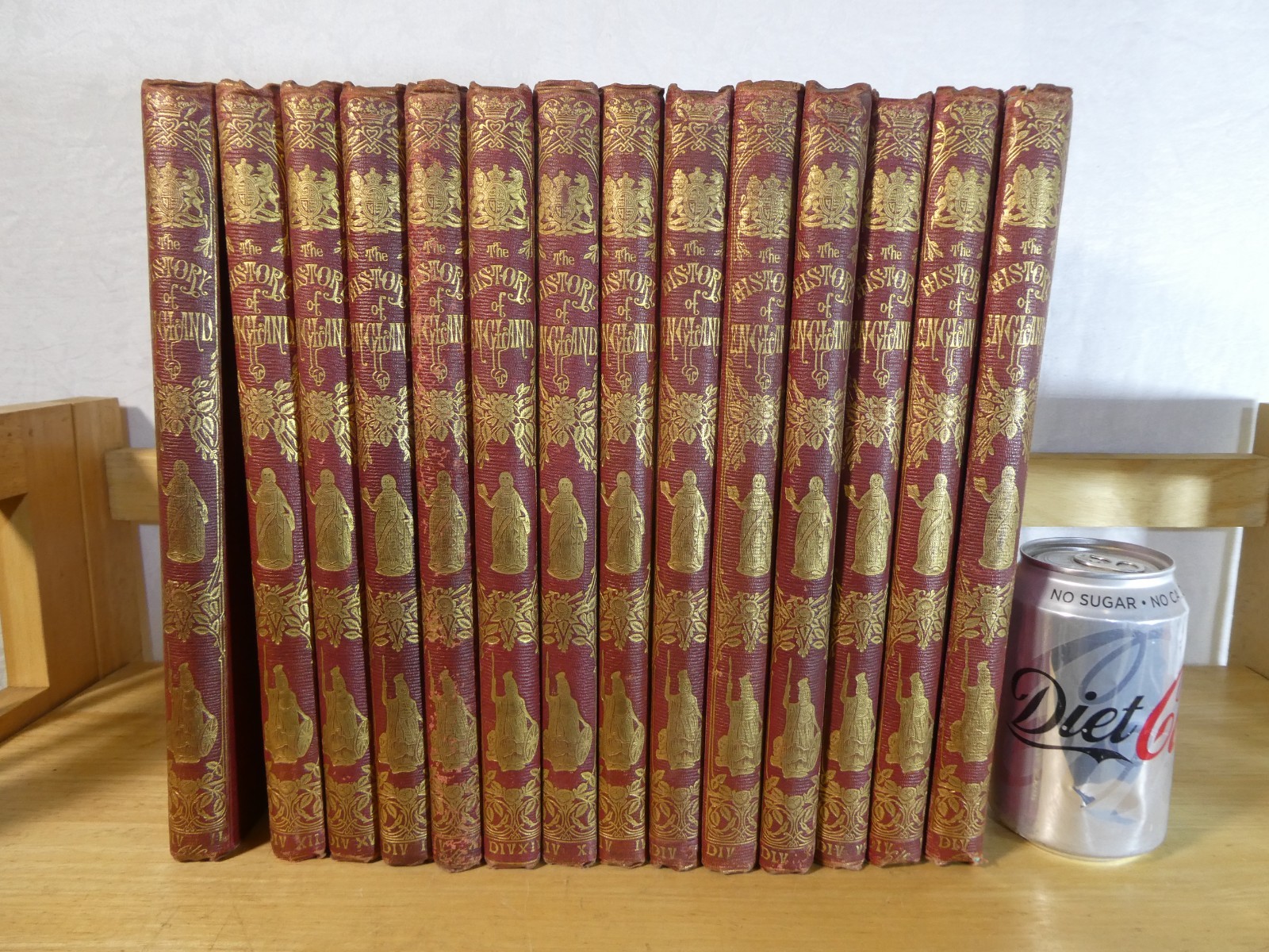 14 Volumes HISTORY OF ENGLAND HUME & SMOLLETT Shelf Fillers #U9