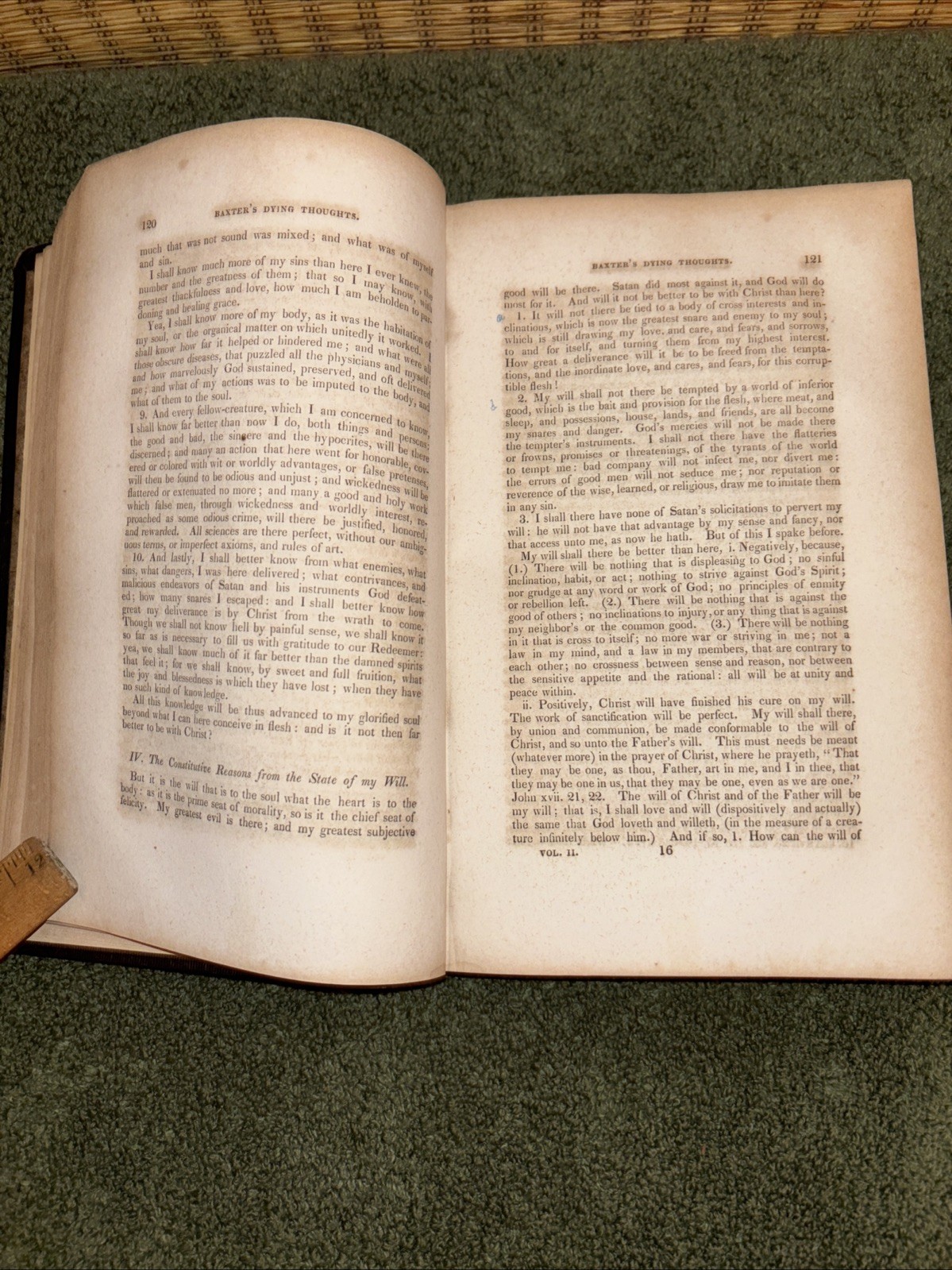 Antique 1844 Book: Select Practical Writings of Richard Baxter Volume II