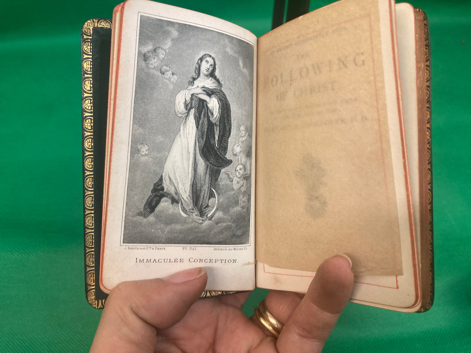 The Following of Christ, In Four Books 1881 miniature leather bound