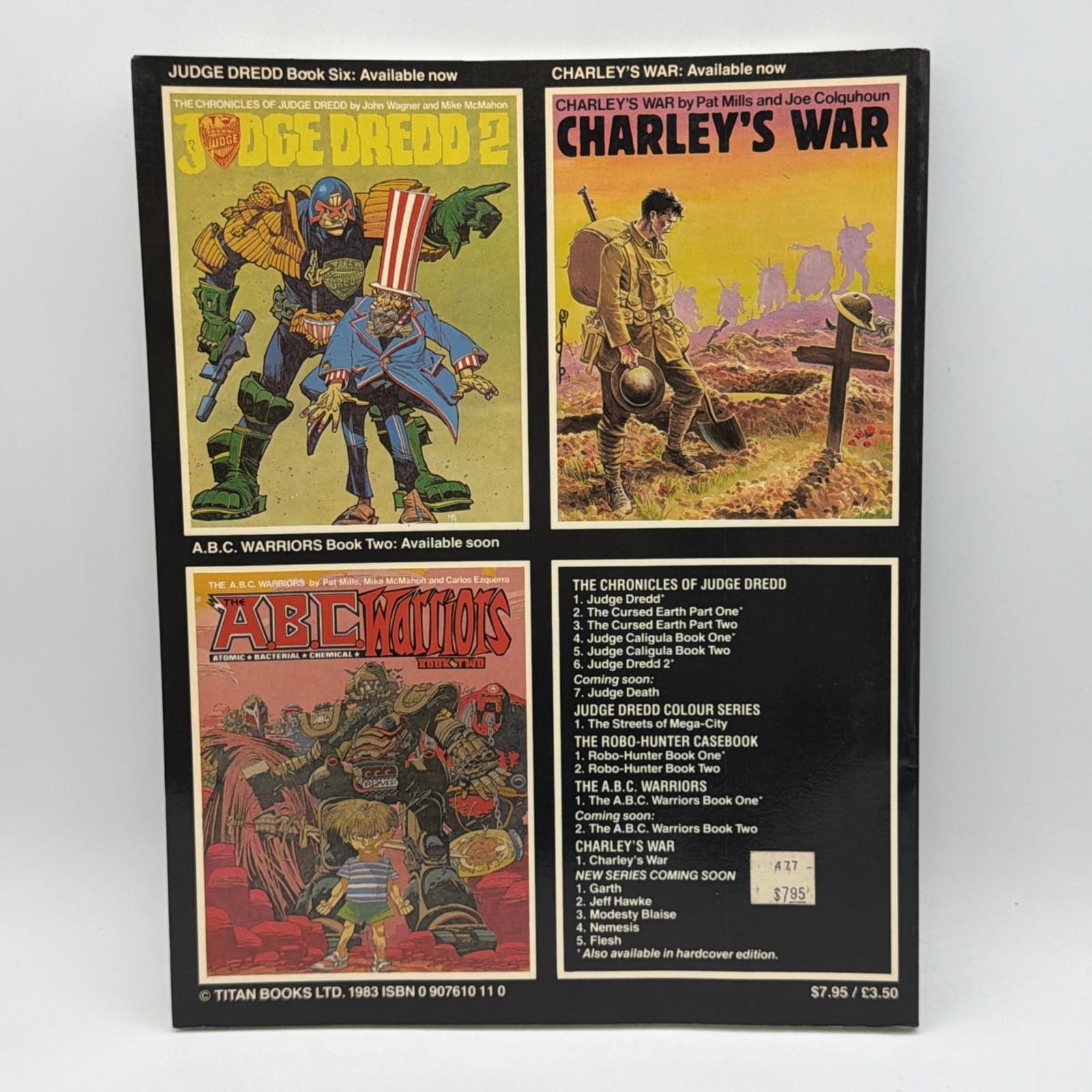 The A.B.C. Warriors Book One PB 1983 Titan Books Pat Mills O’Neill 1st Edition