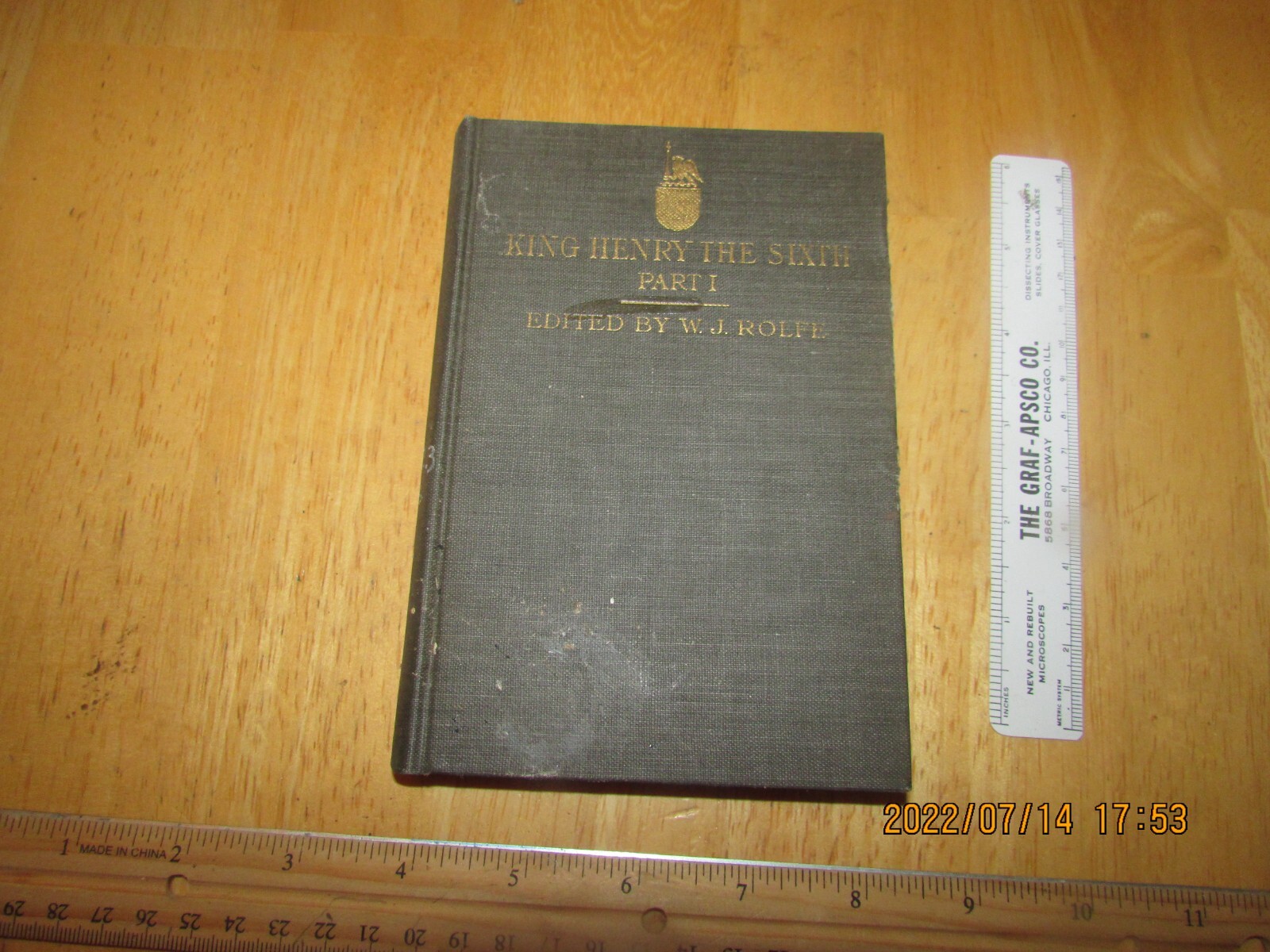 Shakespeare’s King Henry the Sixth Part I by W. J. Rolfe 1910 HC ex-library
