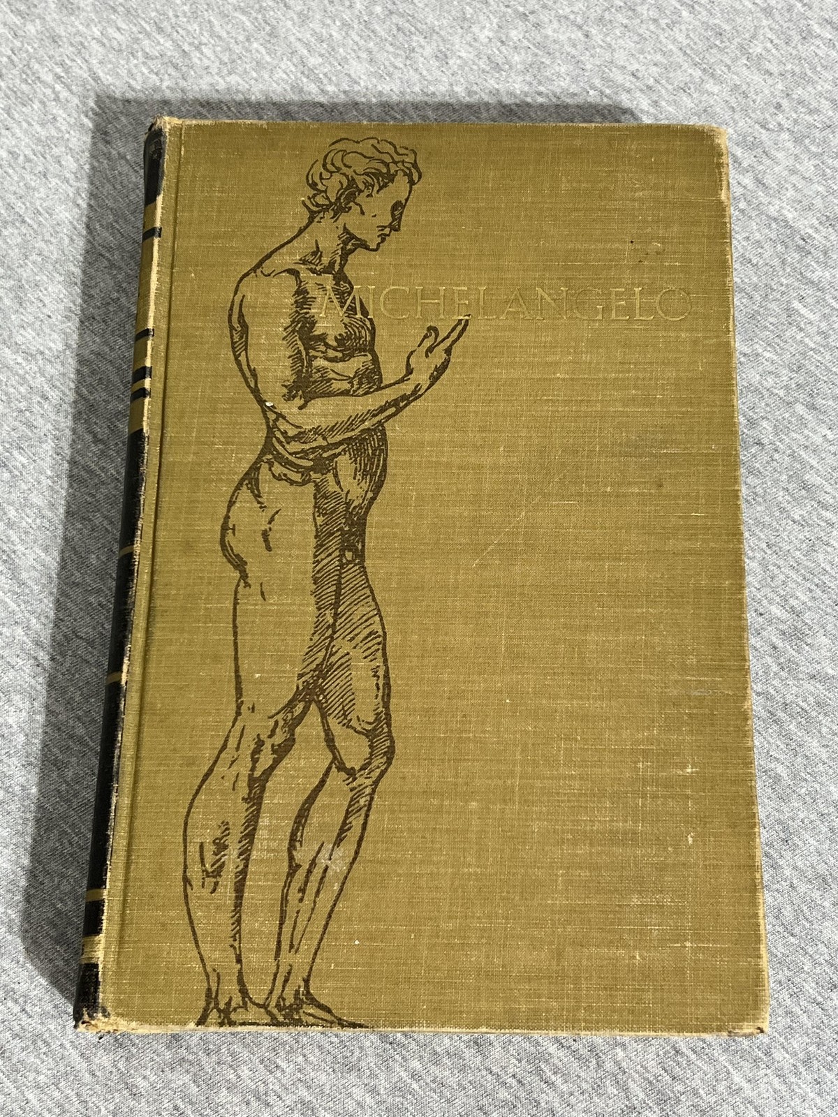 Vintage 1940 Michelangelo Marcel Brion Art Illustrated Tan Cloth HC Greystone