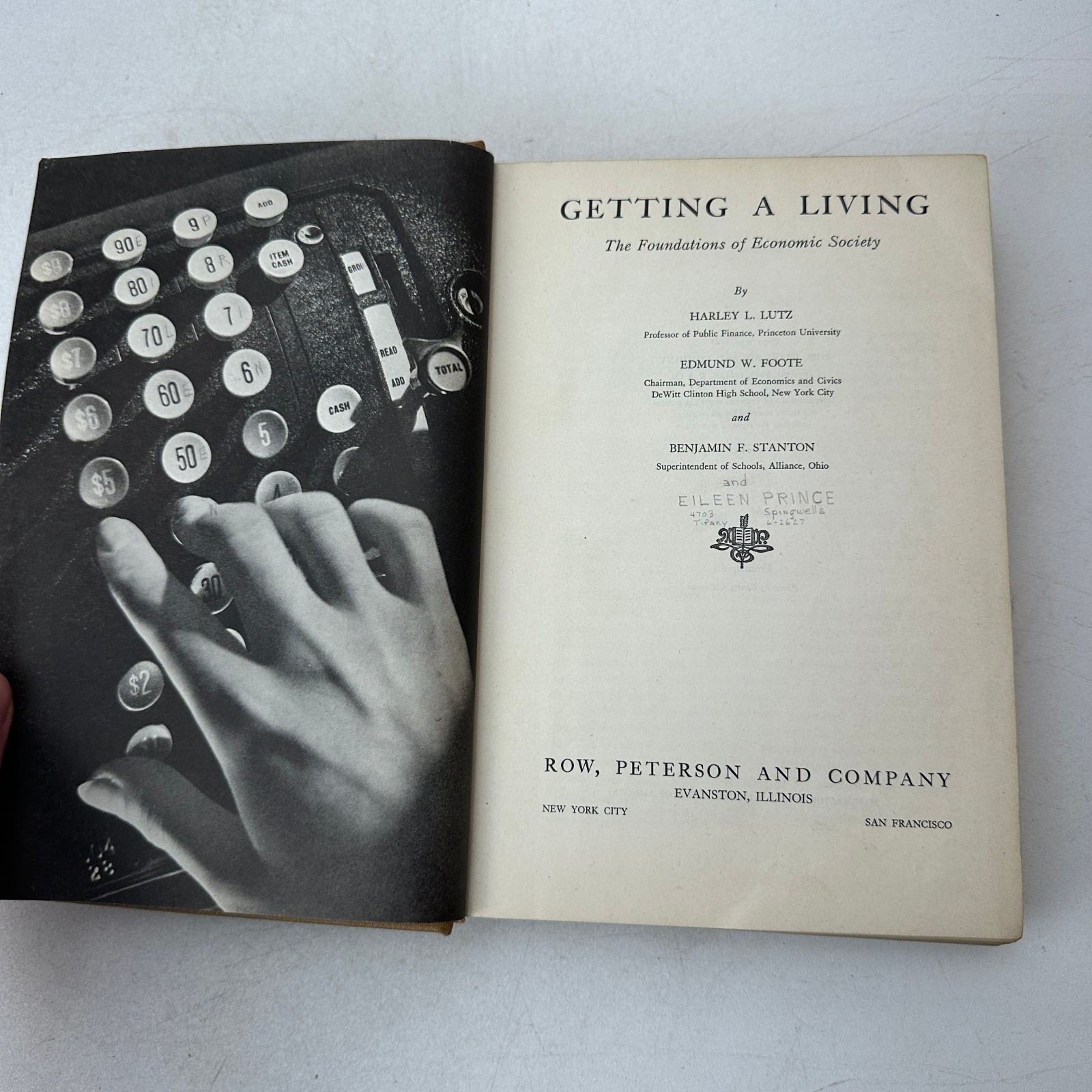 Getting a Living Lutz Foote Stanton HC 1945 Row Peterson & Company