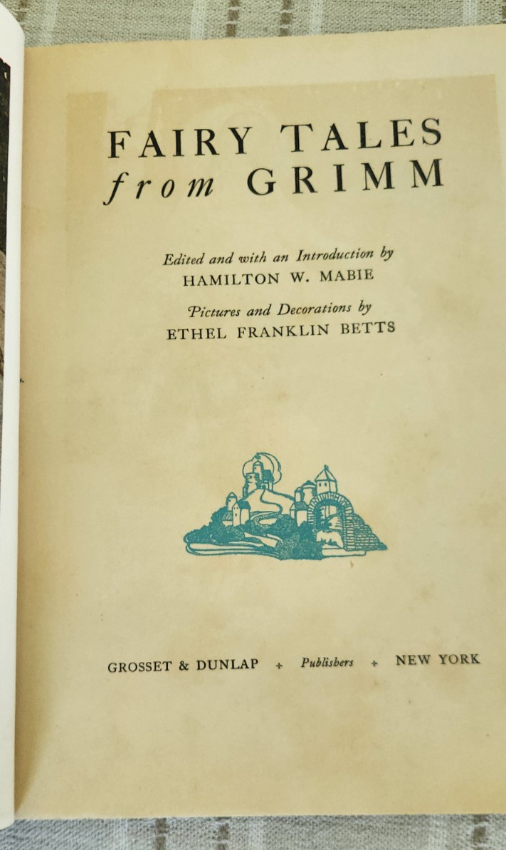 Fairy Tales From Grimm H. Mabie Illus. Ethel Franklin Betts Full COLOR. ca 1935