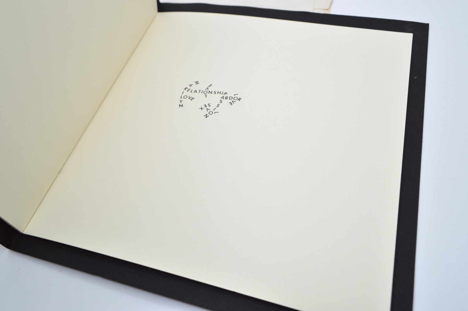 Marilyn R. Rosenberg, Unit of Measure, 1977, Visual & Concrete Poetry, Ltd Ed.