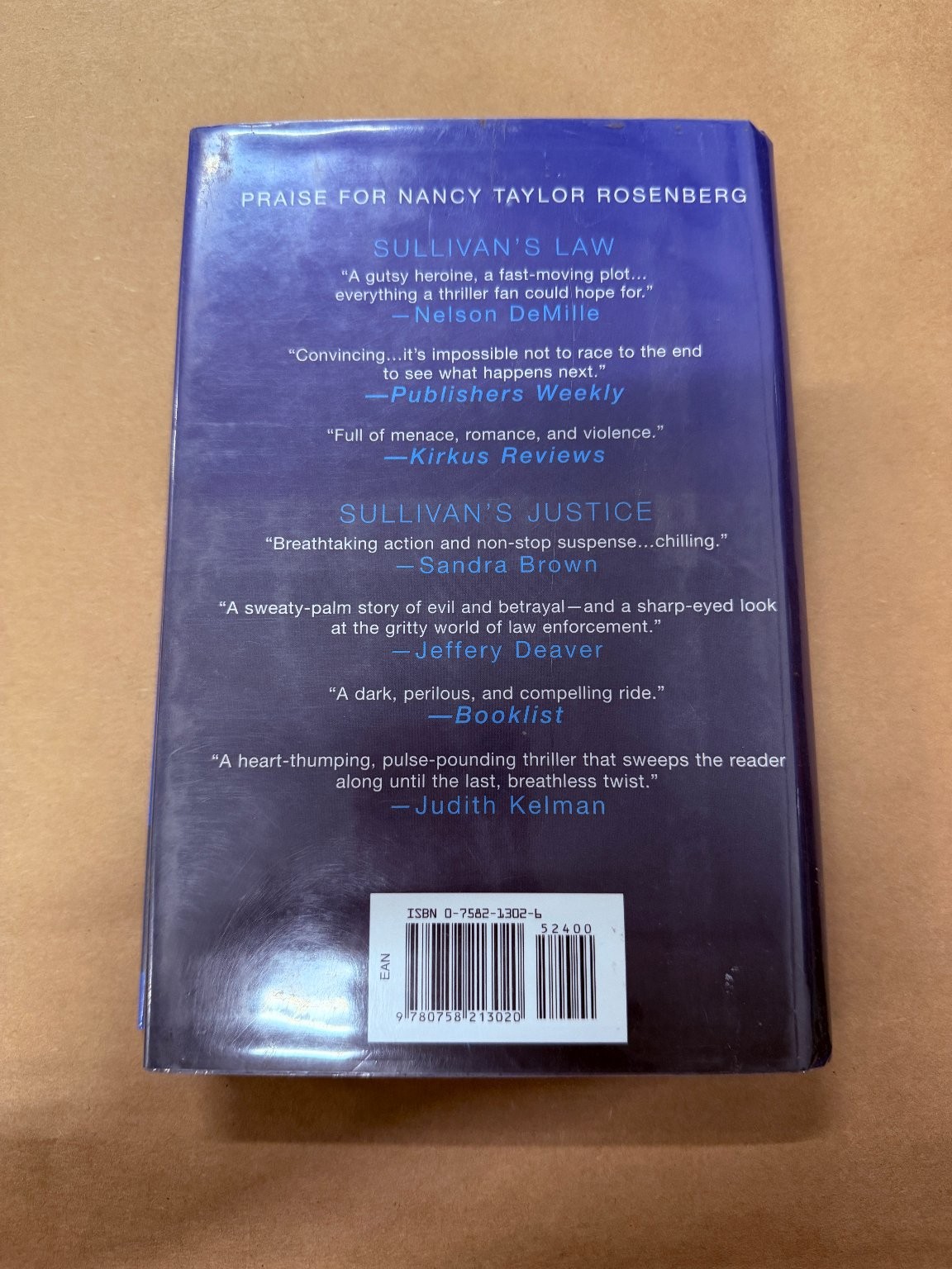 Sullivan’s Evidence Nancy Taylor Rosenberg Thriller Suspense 2006
