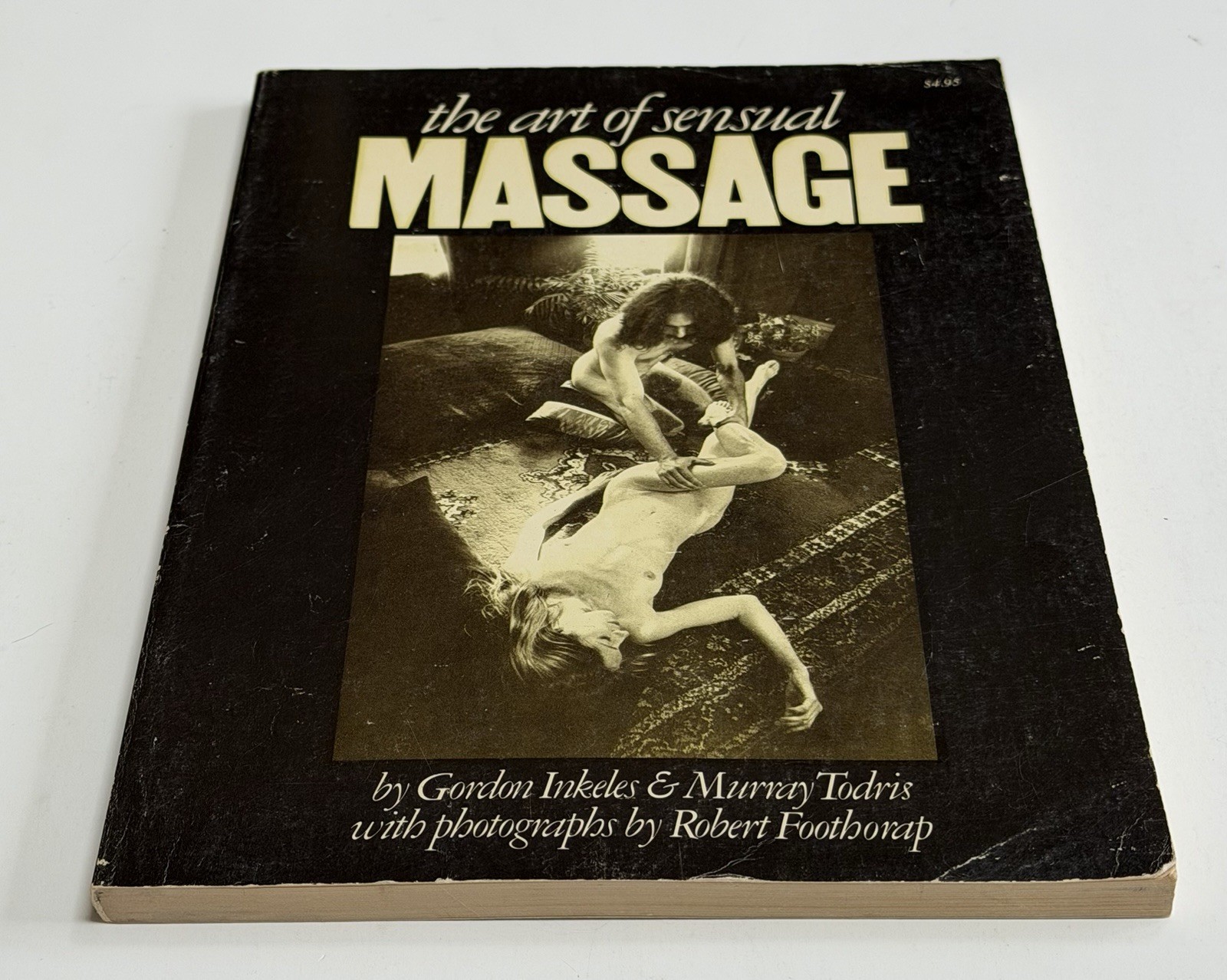 VTG ILLUSTRATED BOOK nude photos hippies sensual massage manual how to erotica