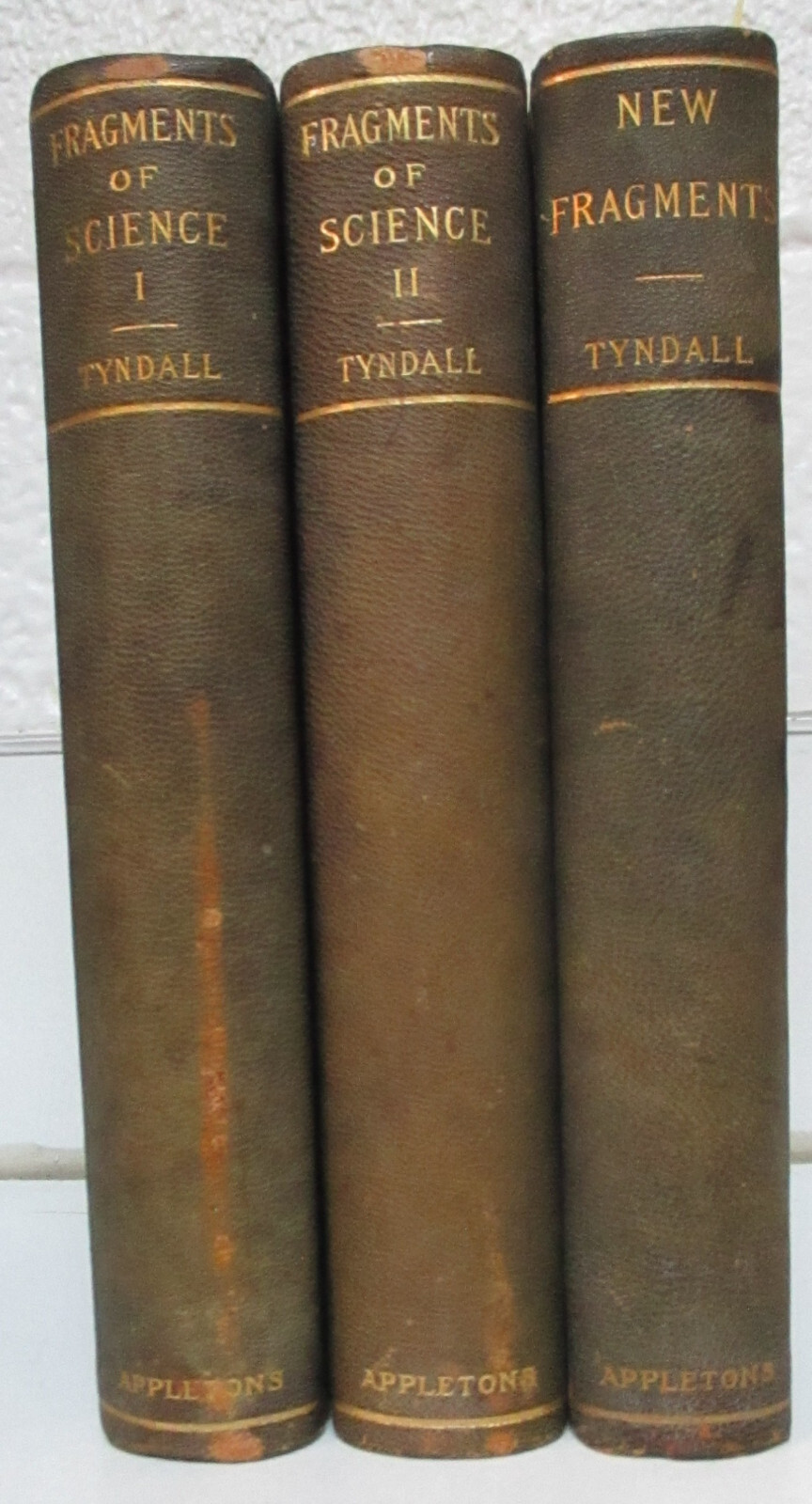 1897 Physics, Chemistry; 3 Vol Fragments of Science by John Tyndall