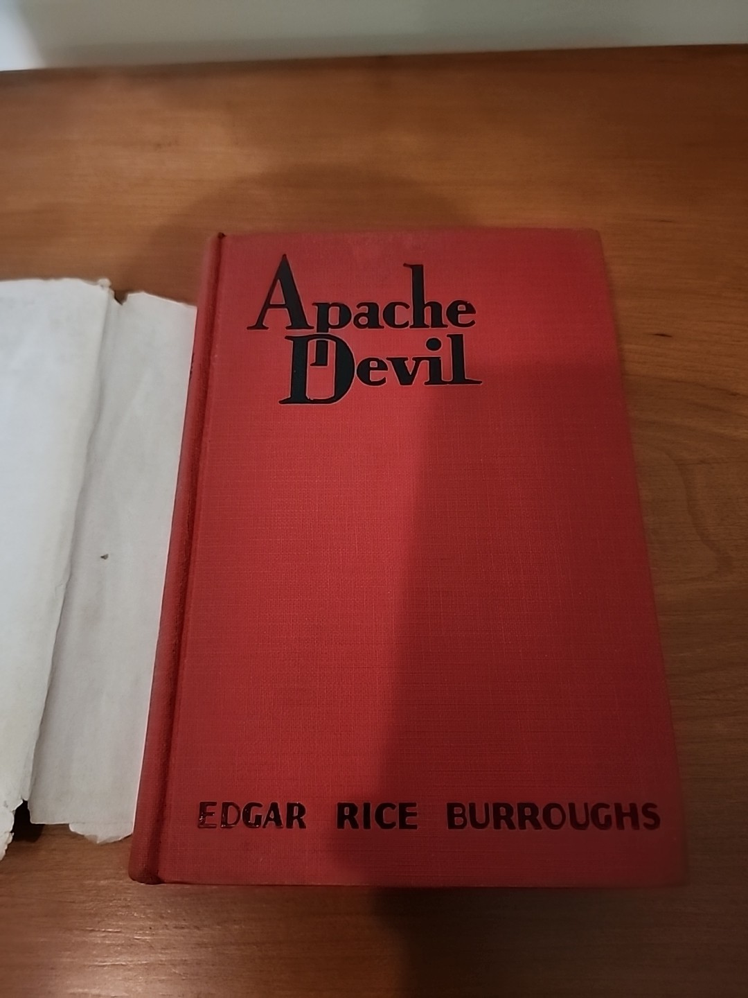 Apache Devil By Edgar Rice Burroughs, 1933 First Edition W/DJ, Glossy Internals!