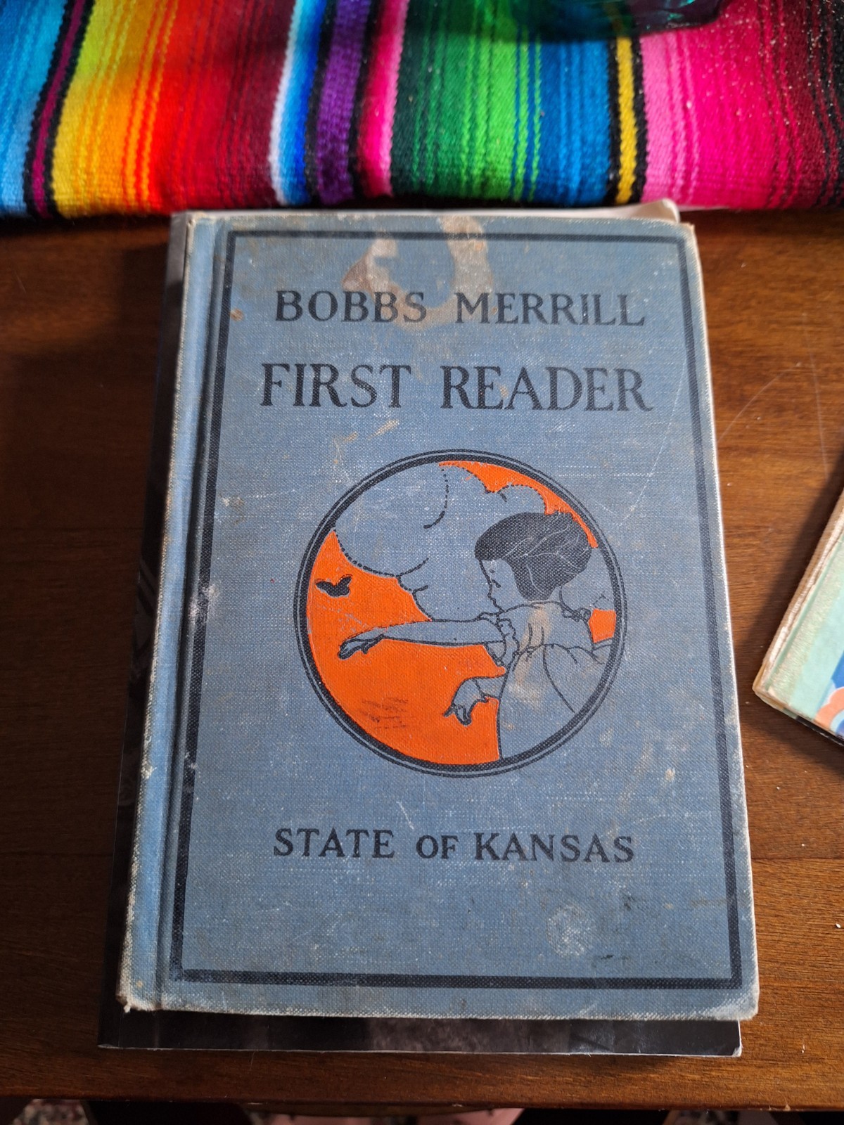 Antique Book~Bobbs Merrill First Reader~State Of Kansas ~Read & See Pics~#4102