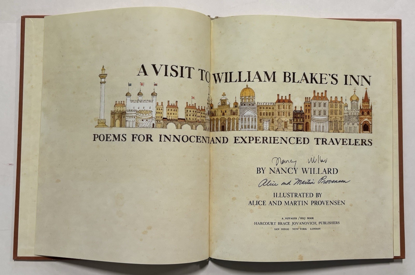 A Visit To William Blake’s Inn Nancy Willard Signed by author/ illustratrator