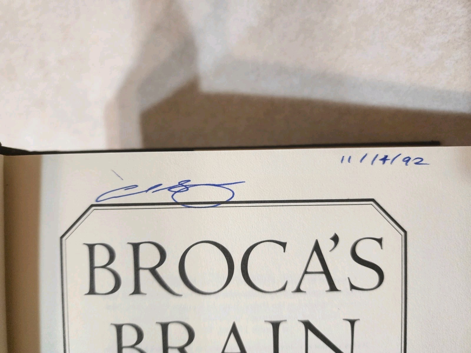 BROCA’S BRAIN Carl Sagan SIGNED 1st Edition SCIENCE Essays ALIENS 1979 HCDJ