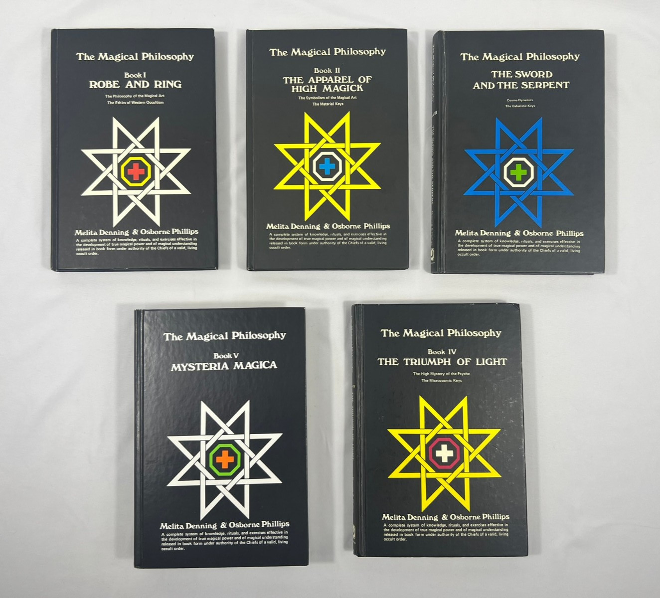 The Magical Philosophy Complete 5 Vol Set Denning Phillips 1st Edition Hardcover