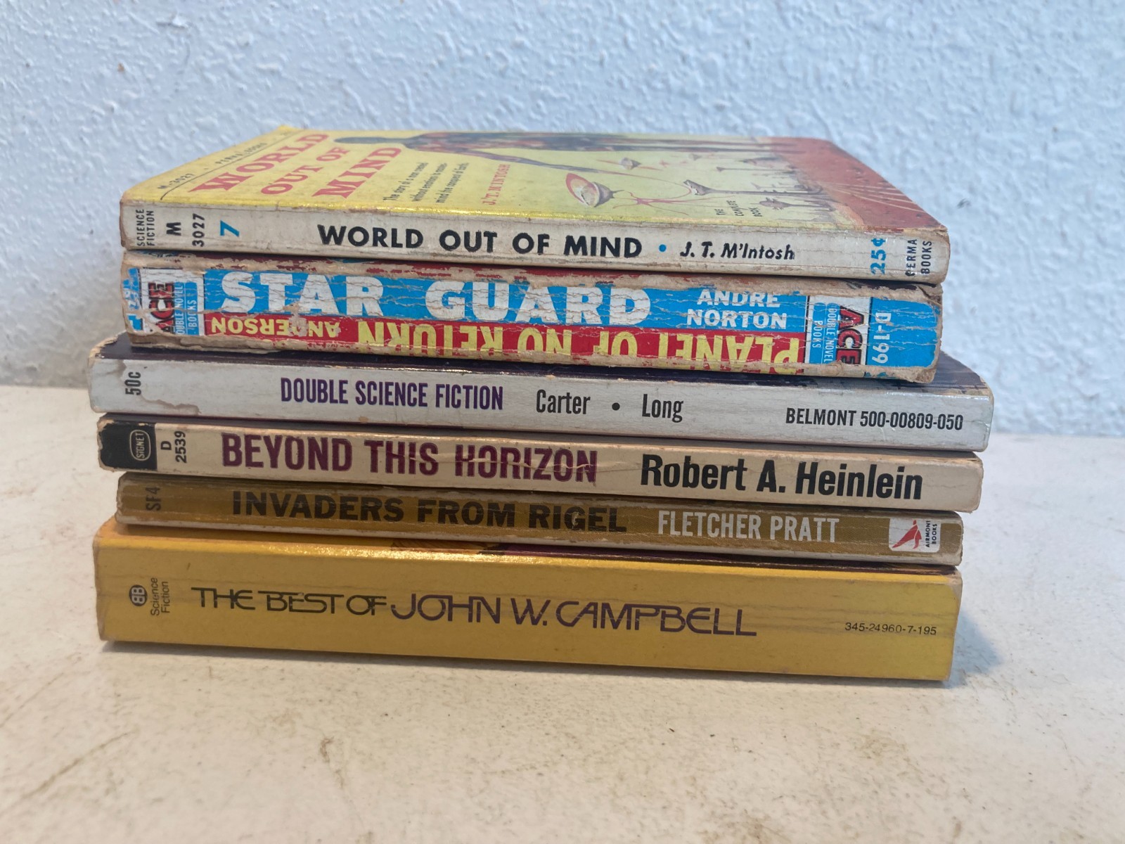 Vintage Sci-Fi Paperback Book Lot of 6 Heinlein Andre Norton Fletcher Pratt